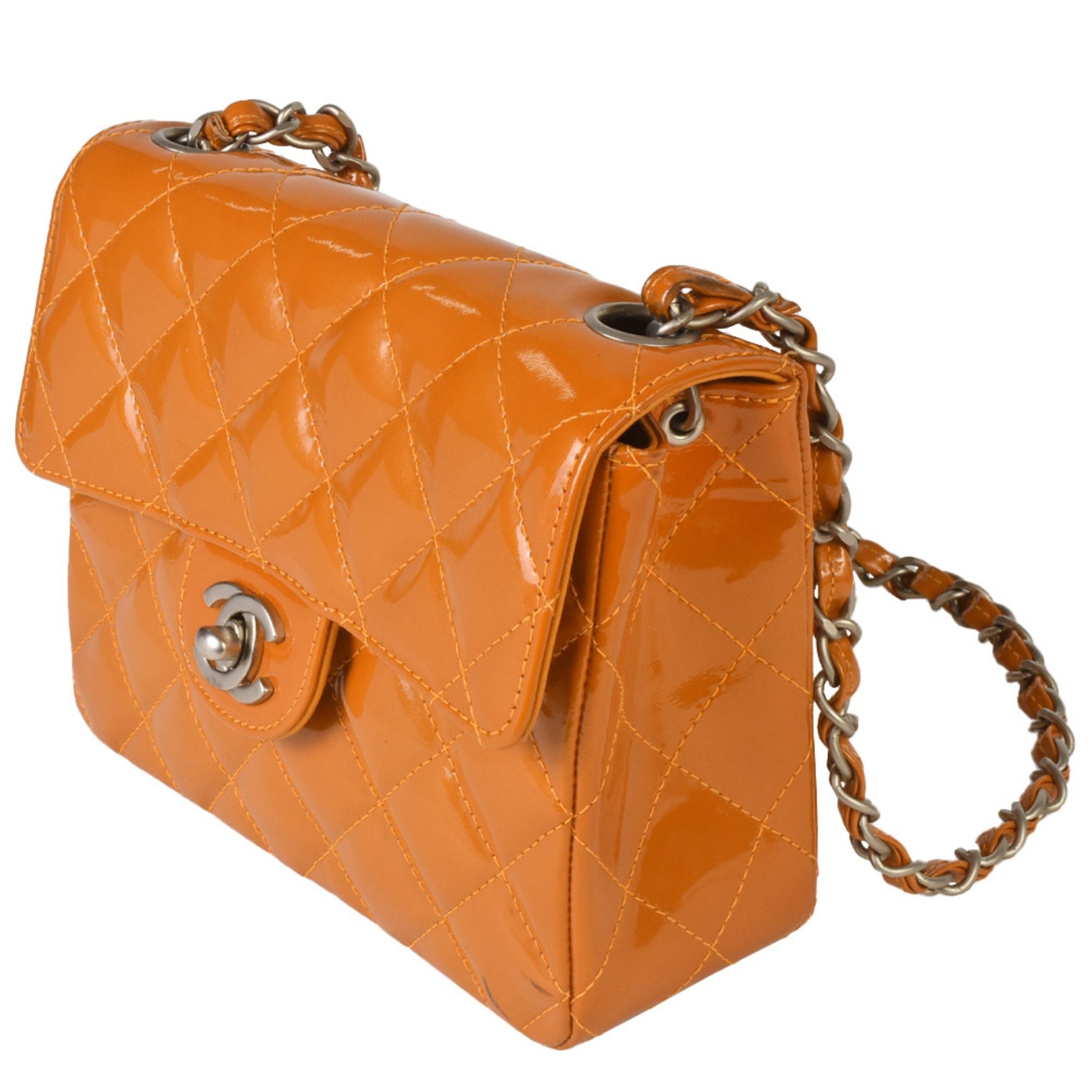 CHANEL Matelasse Coco Mark Single Flap Bag Shoulder No. 6 (Manufactured in 2000) Enamel