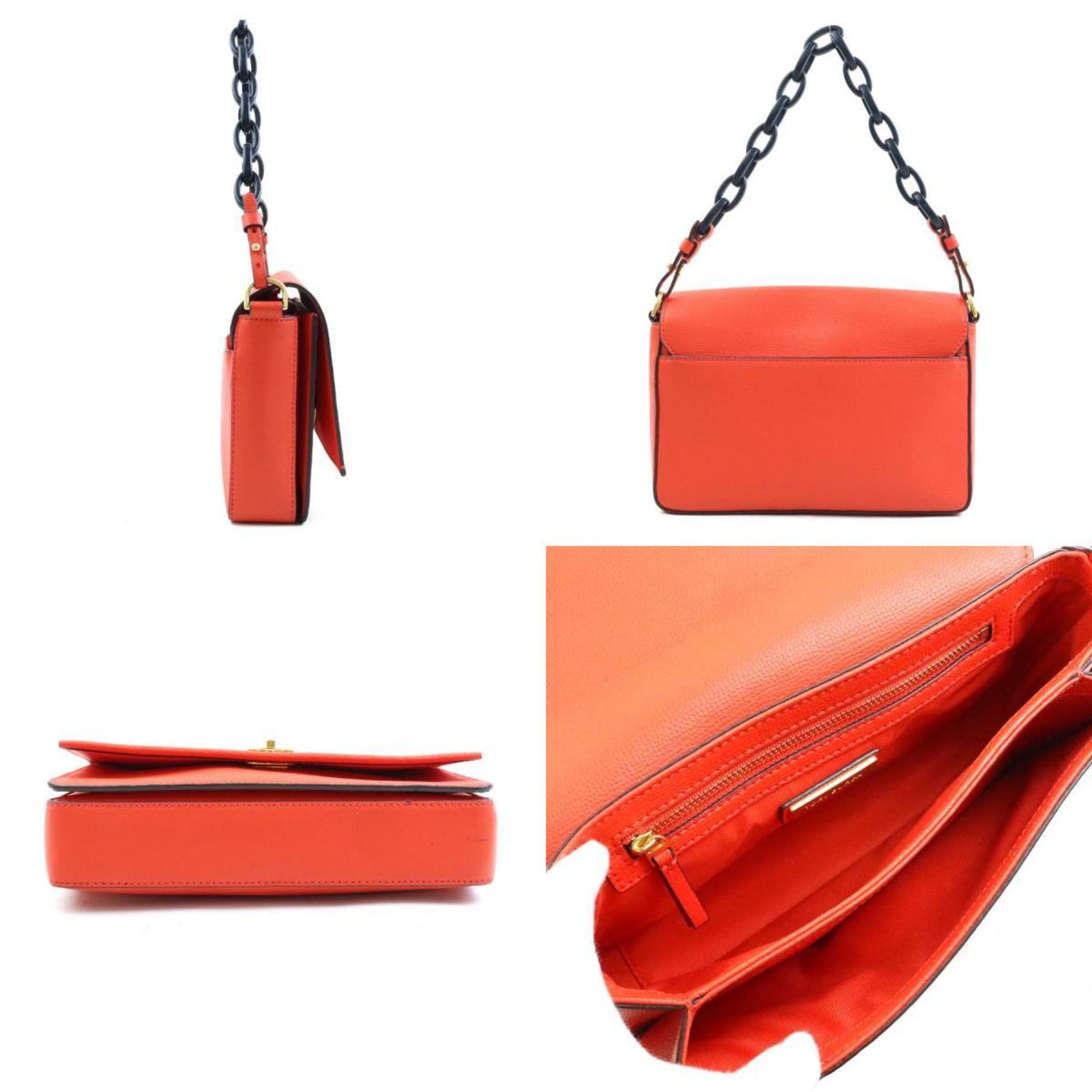 Tory Burch Women's Leather Handbag Shoulder Bag in Orange Red (h31354a)