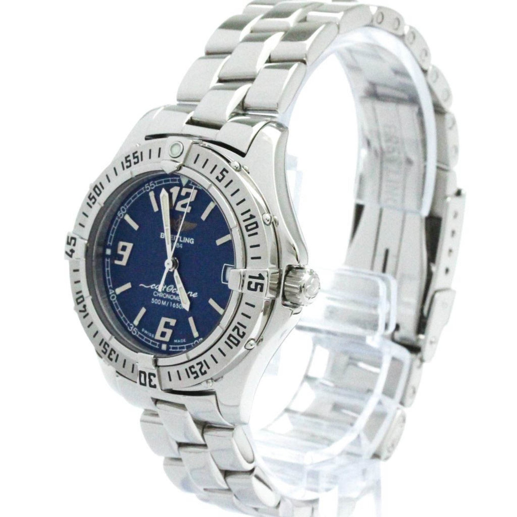 Polished BREITLING Colt Oceane Steel Quartz Ladies Watch A57350 BF582430