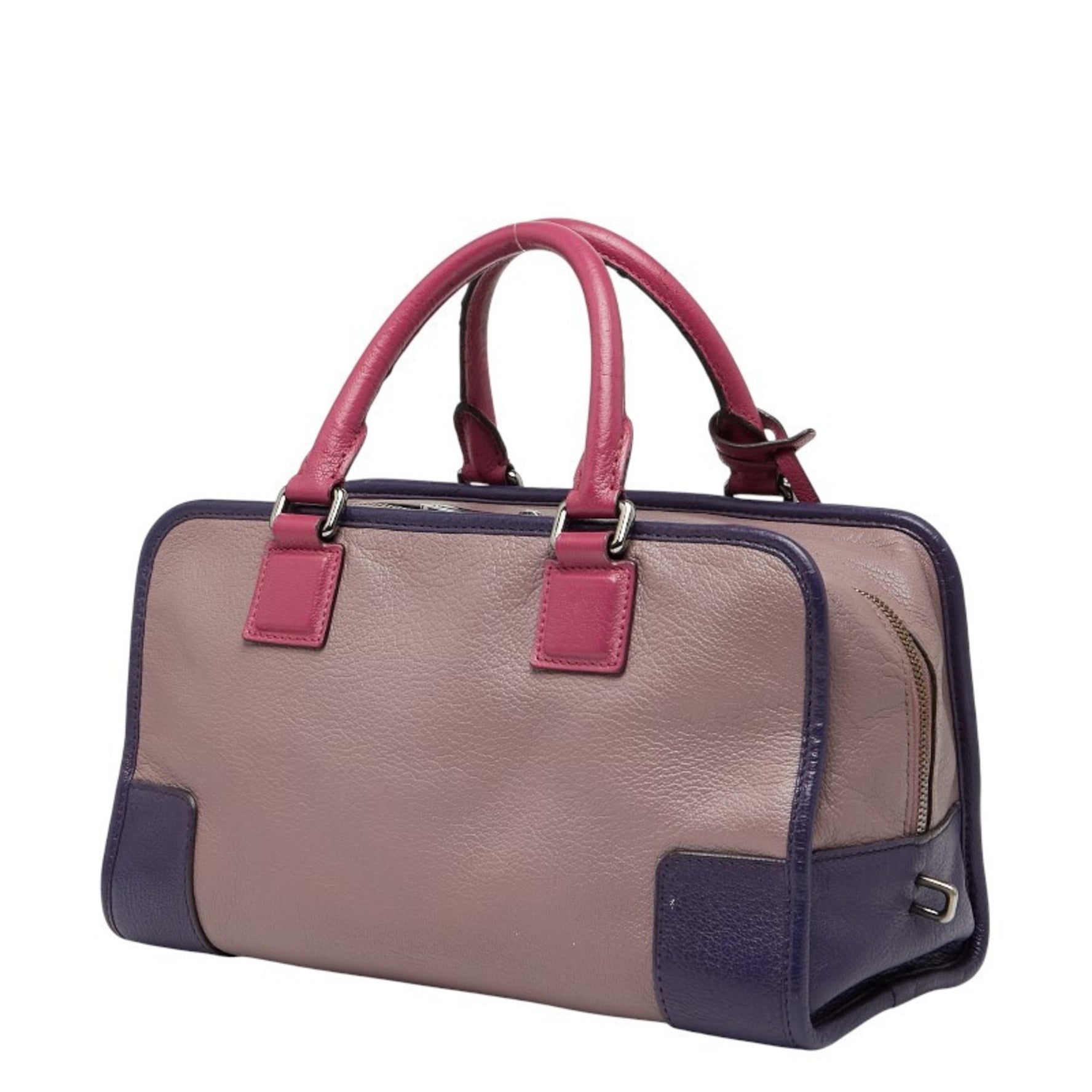 LOEWE Anagram Amazona 28 Handbag in Purple and Pink Leather