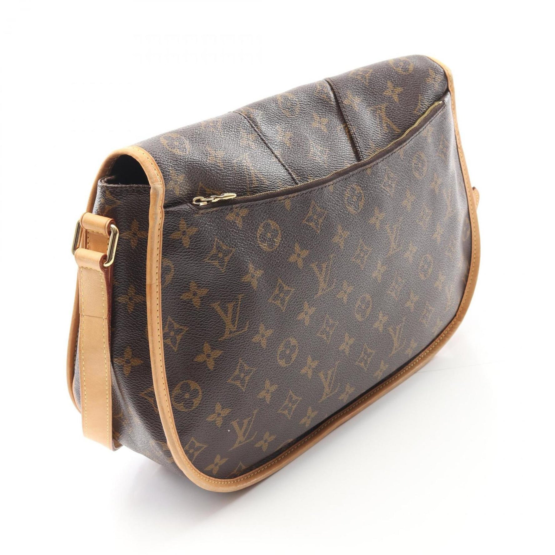 Louis Vuitton Ménilmontant MM Shoulder Bag in Coated Canvas and Leather with Monogram Design, Brown