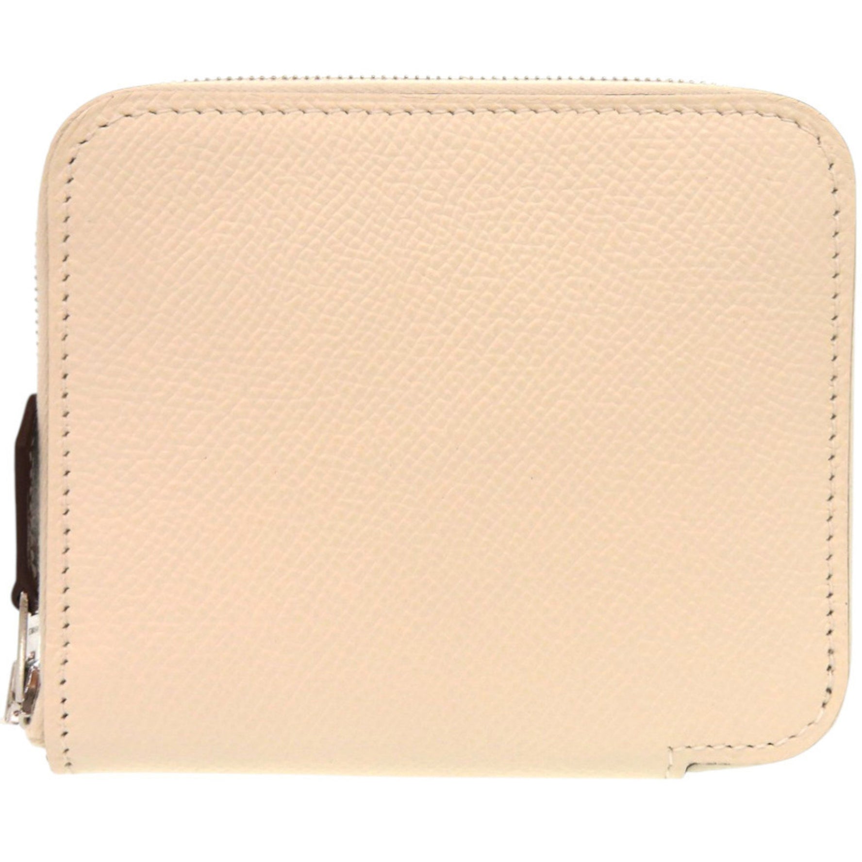 Unused Hermès Azap Compact Silkin Epsom Leather Nata U Stamp (Made in 2022) White Coin Case Wallet 1384 HERMES