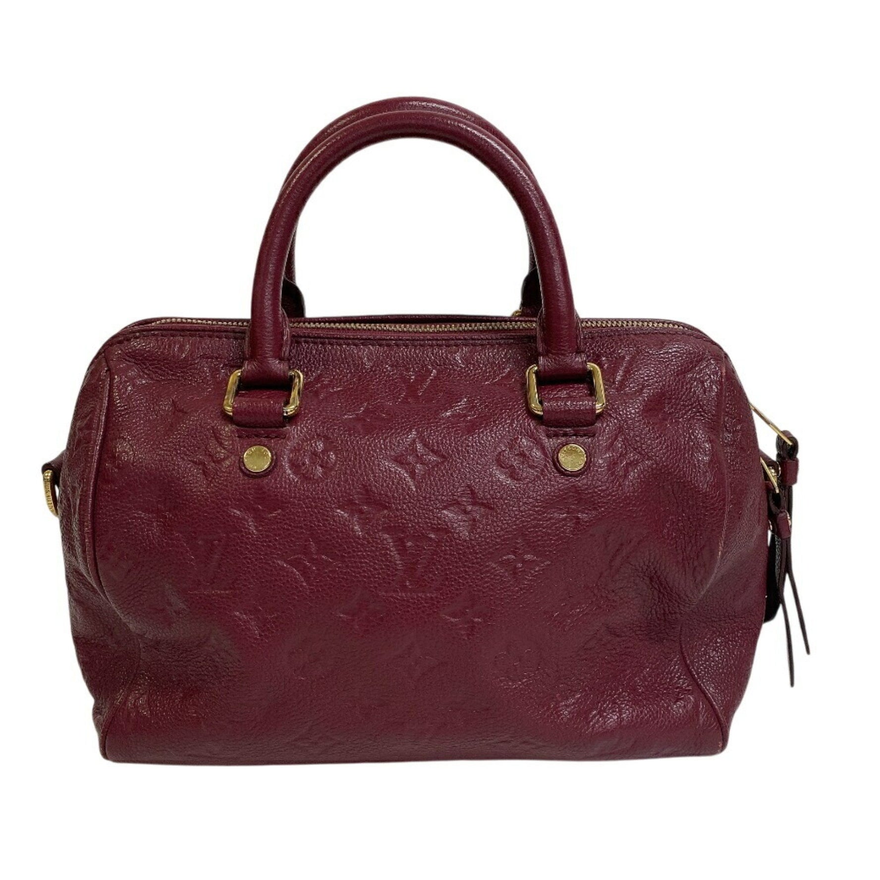 LOUIS VUITTON M40827 Speedy Bandouliere 25 2-way Shoulder Bag Monogram Empreinte Handbag Wine Red Women's Z0013779
