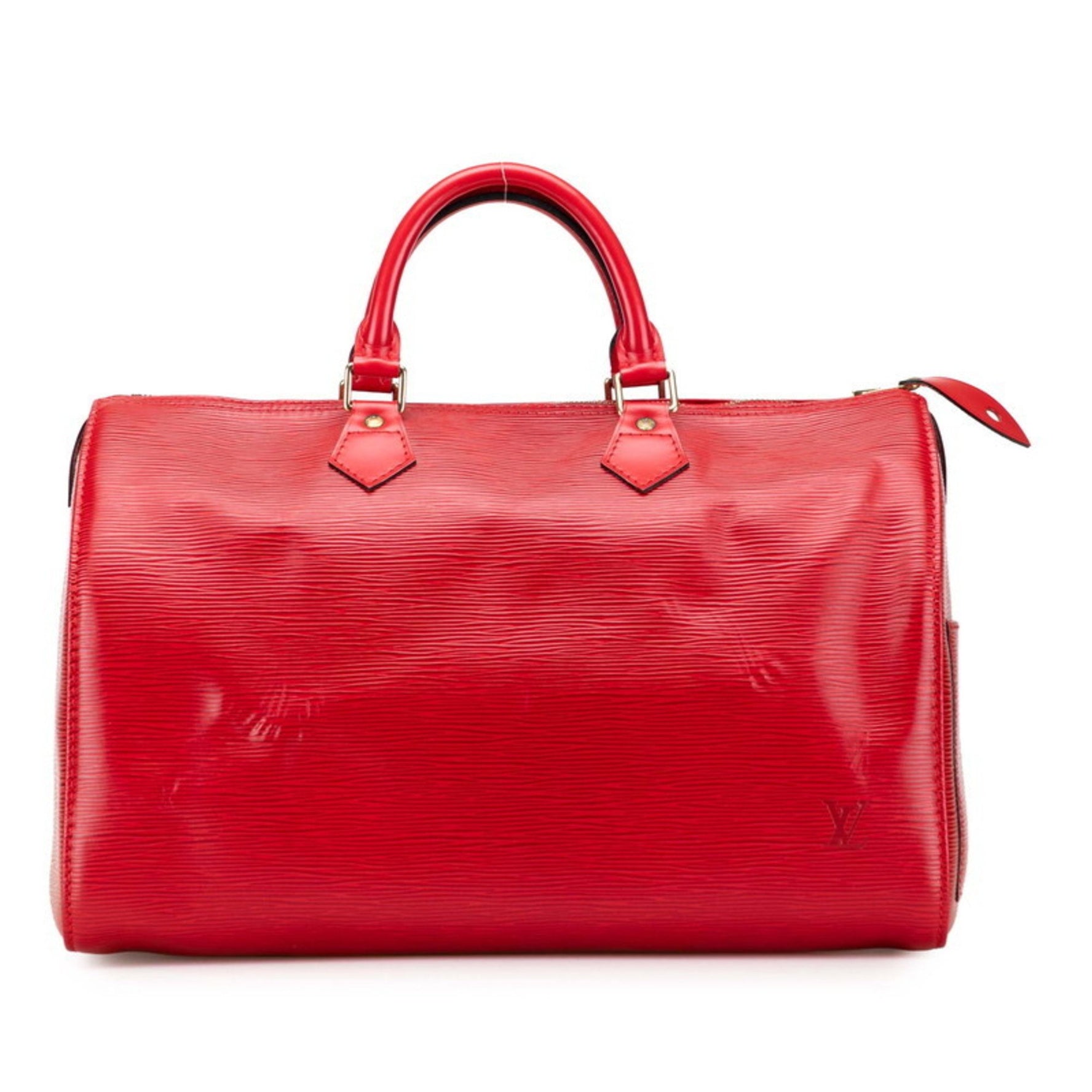 Louis Vuitton Epi Speedy 35 Handbag/Boston Bag Castilian Red Leather LOUIS VUITTON