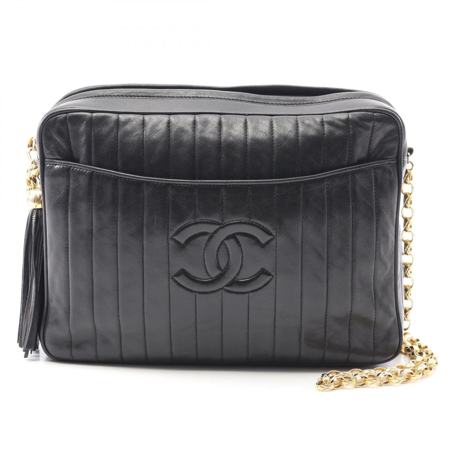 CHANEL Mademoiselle Coco Mark Shoulder Bag, Lambskin Leather
