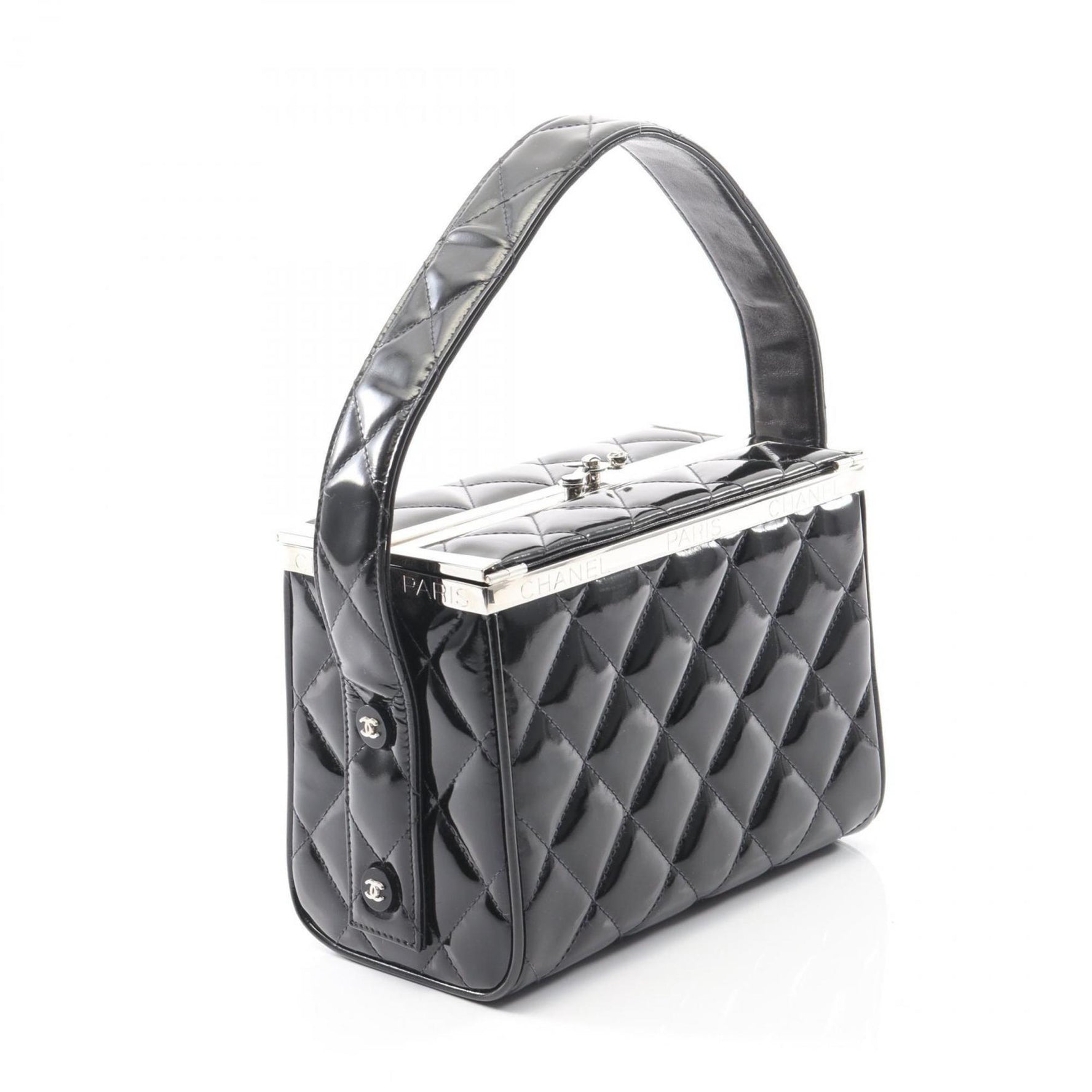 CHANEL Matelasse Handbag, Patent Leather, 06857