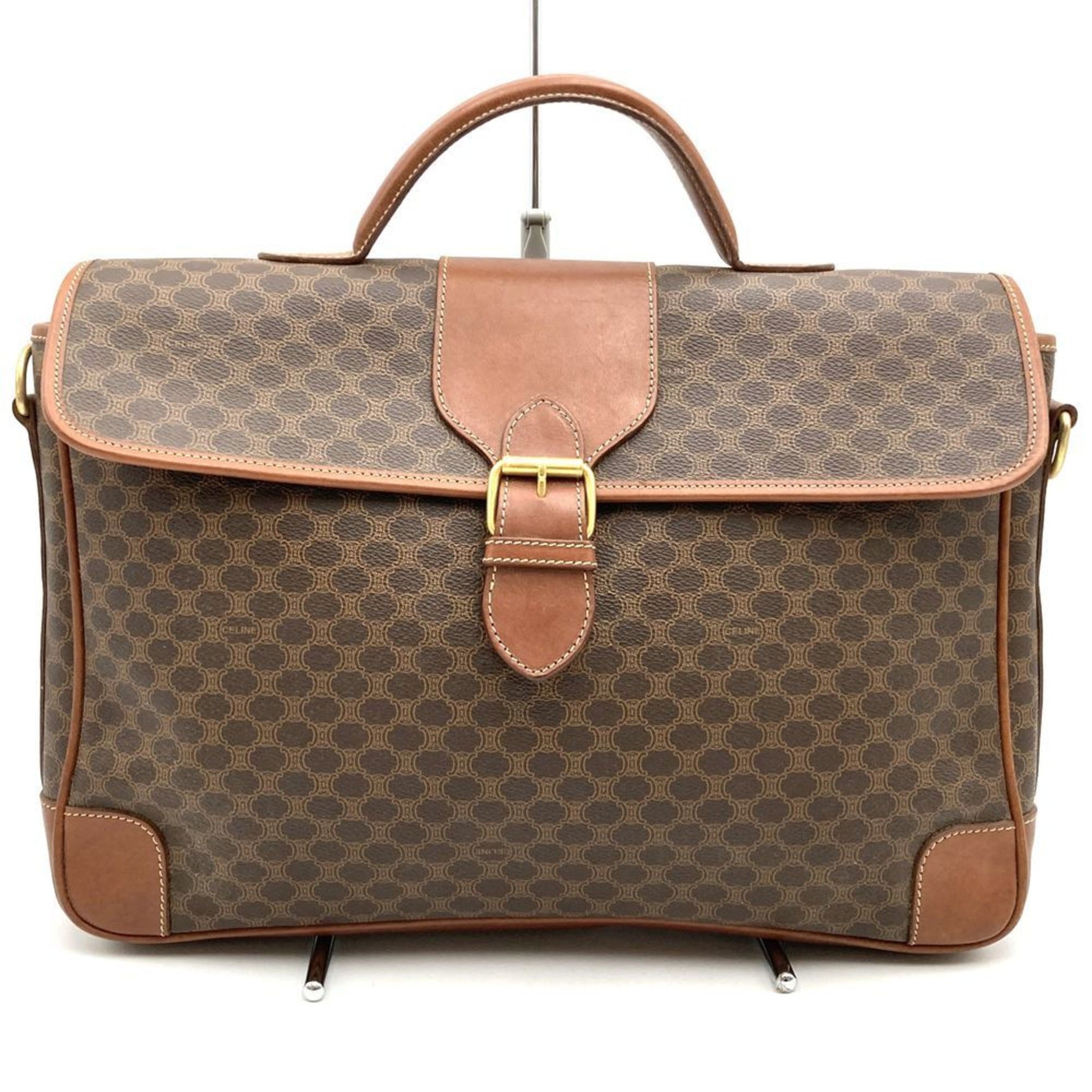 CELINE 1 Handbag, Macadam Leather, Men's and