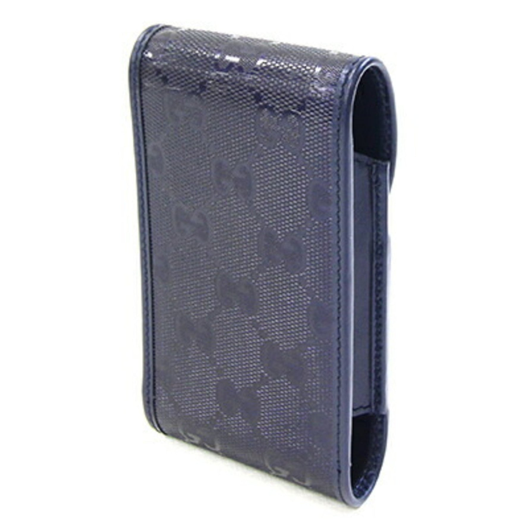 Gucci Cigarette Case GG Imprime Navy PVC Leather Tobacco Pouch