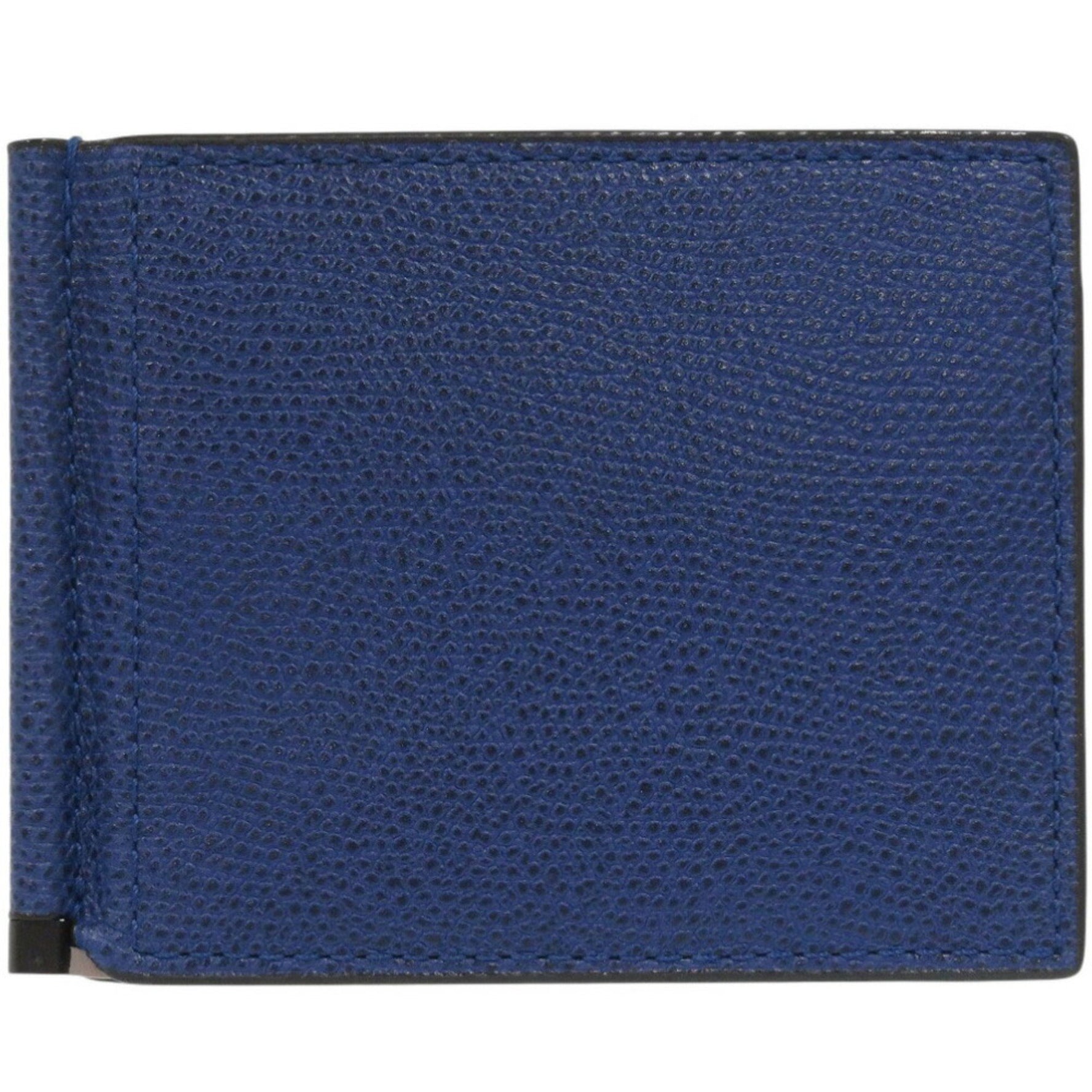 Like new Valextra money clip leather bifold wallet with card case and case, model