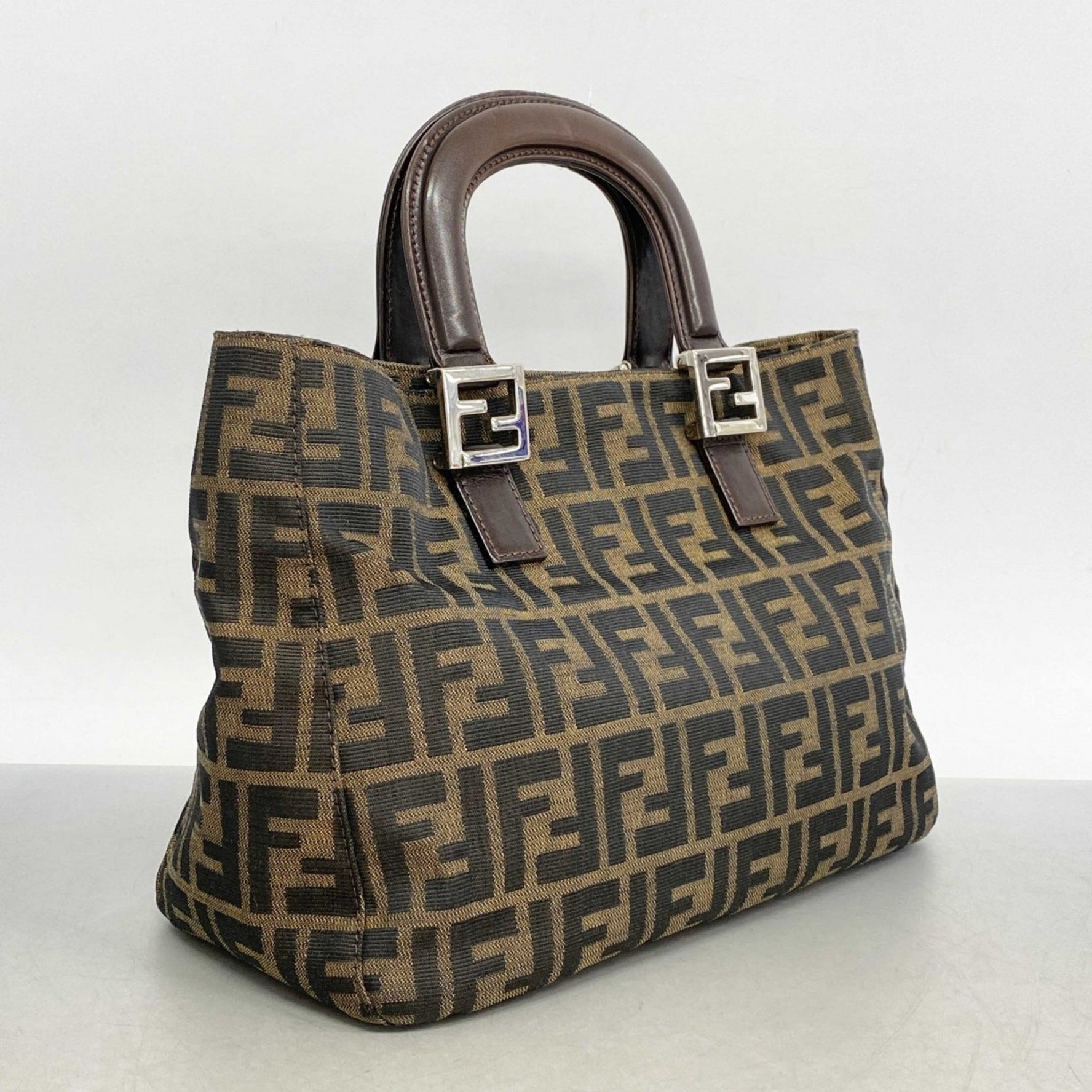 Fendi Zucca nylon canvas handbag in