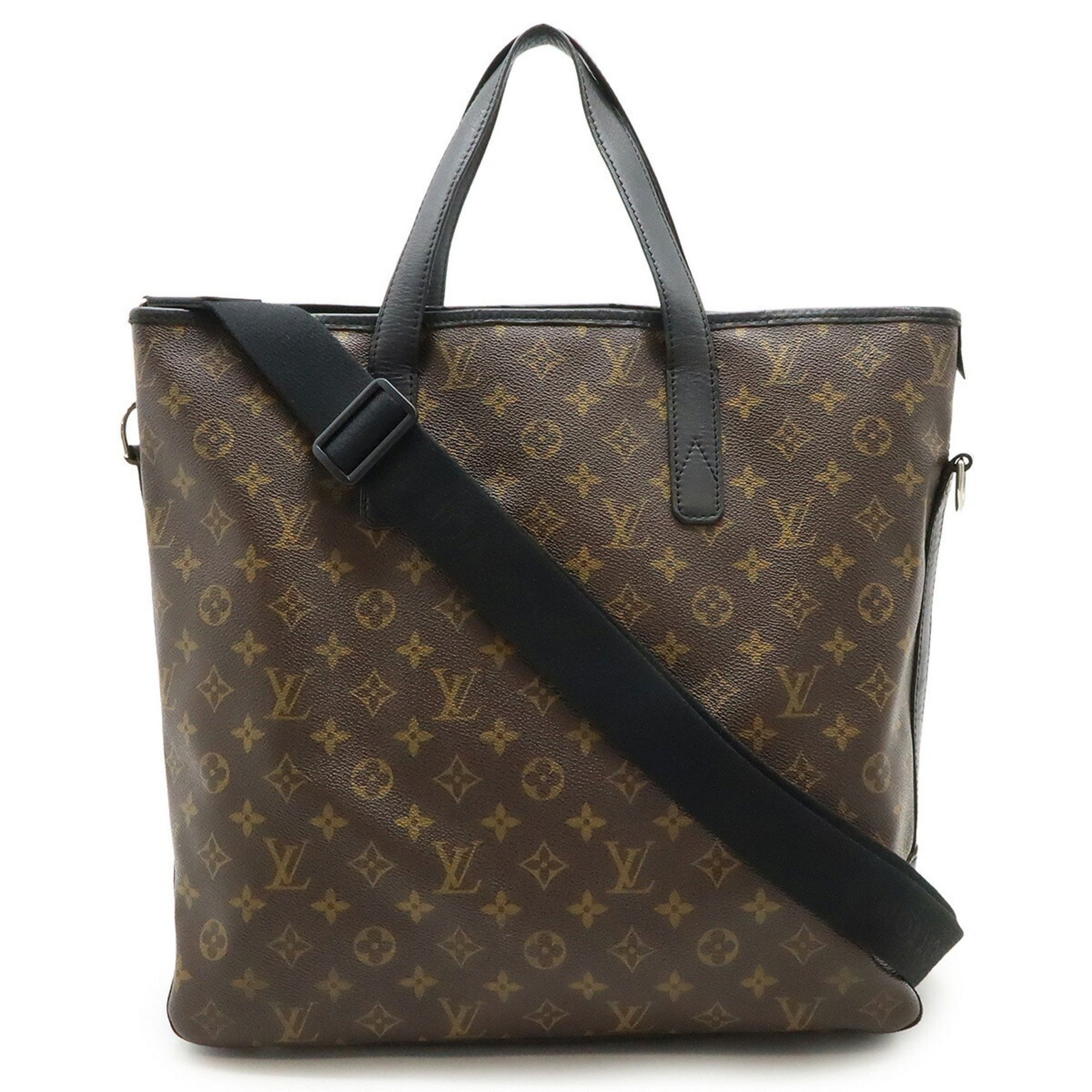 Louis Vuitton Monogram Macassar Davis Tote Bag Large Shoulder Brown