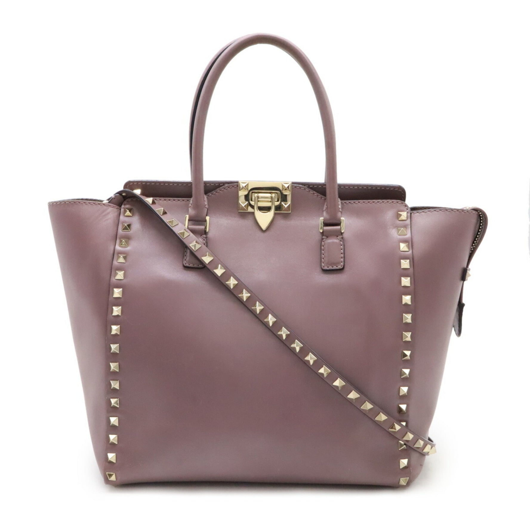 VALENTINO GARAVANI Valentino Garavani Rockstud Tote Bag Shoulder Dusty Purple