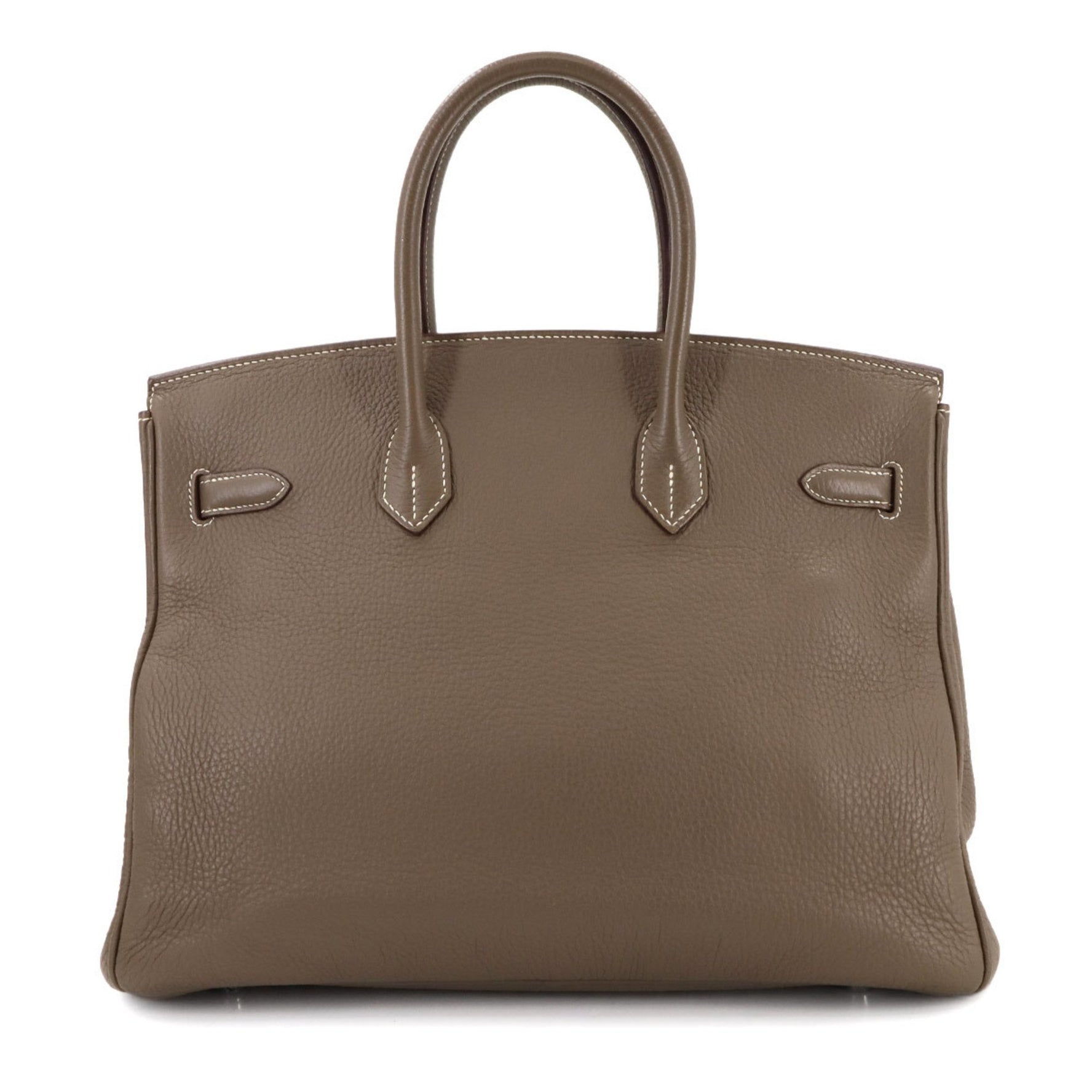 Hermes Hermès Birkin 35 Togo Etoupe Handbag with Silver Hardware, Stamped N