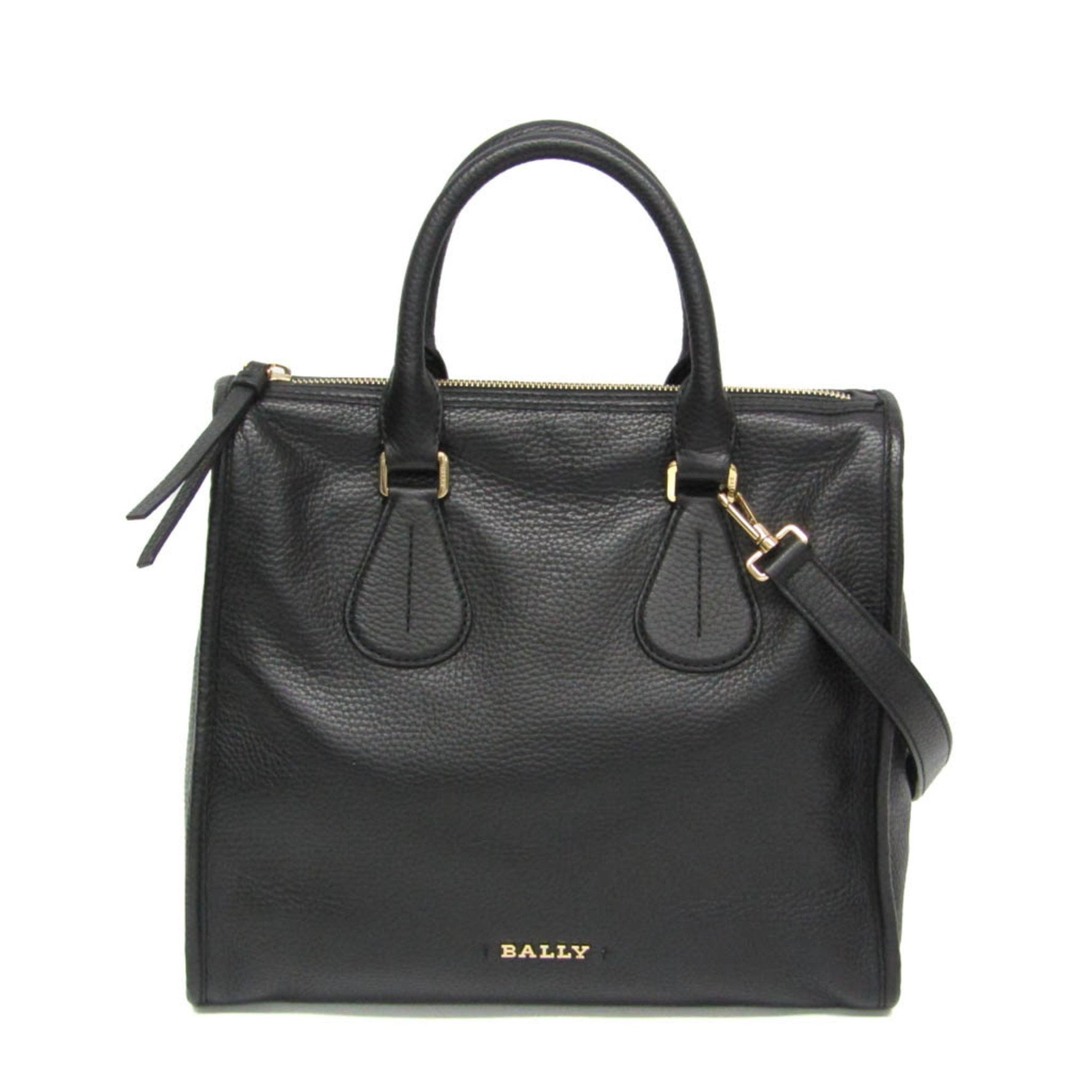 Bally POPPY SM.O Women's Leather Handbag,Shoulder Bag Black