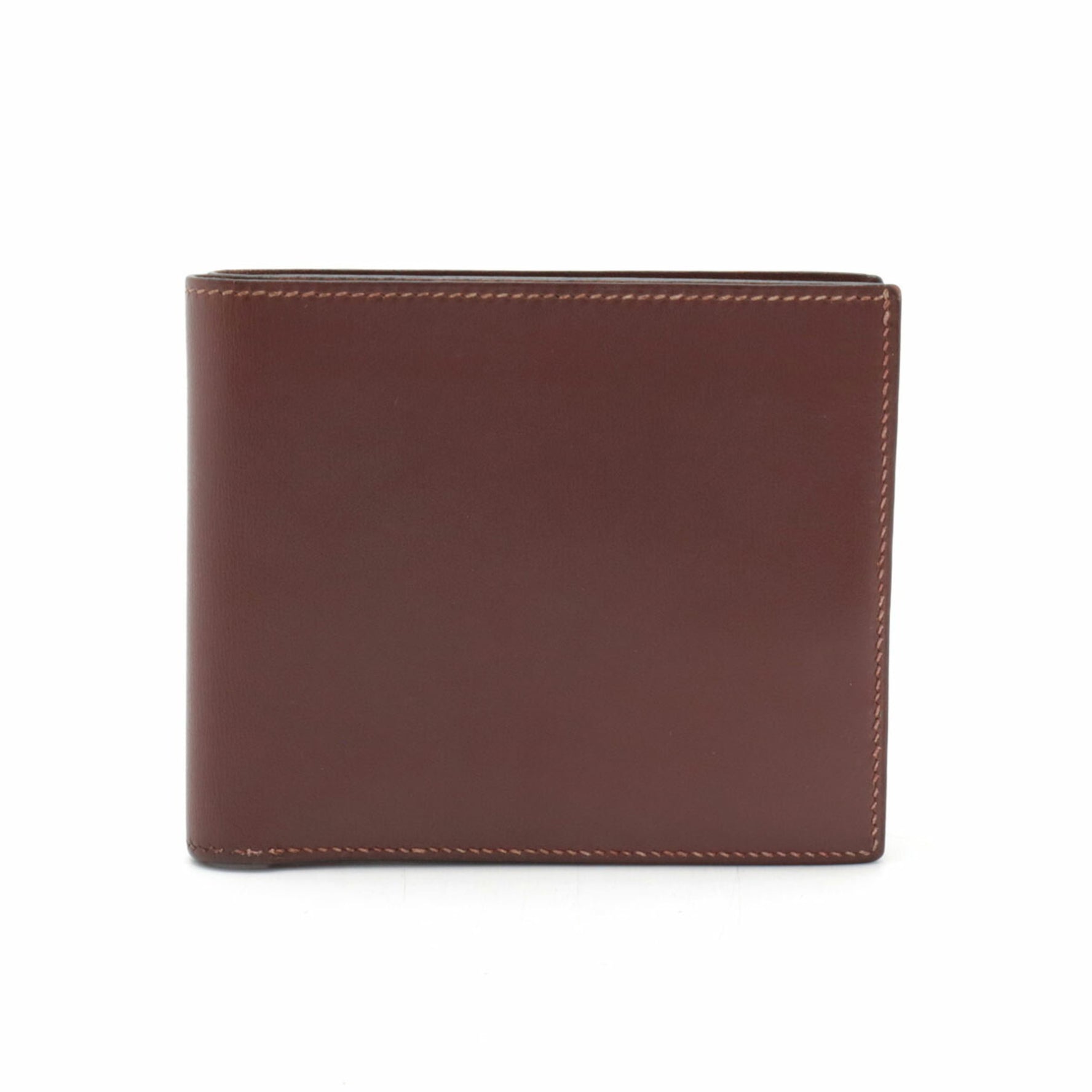 HERMES MC2 Galilei Bi-fold Wallet Leather Bordeaux G Stamp