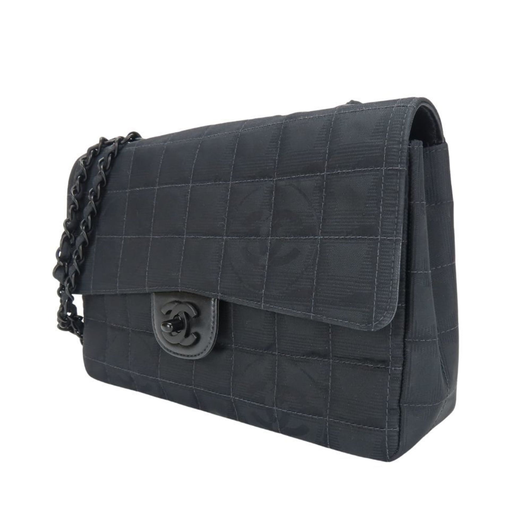 Chanel Shoulder Bag New Travel Line Jacquard Nylon Coco Mark Series