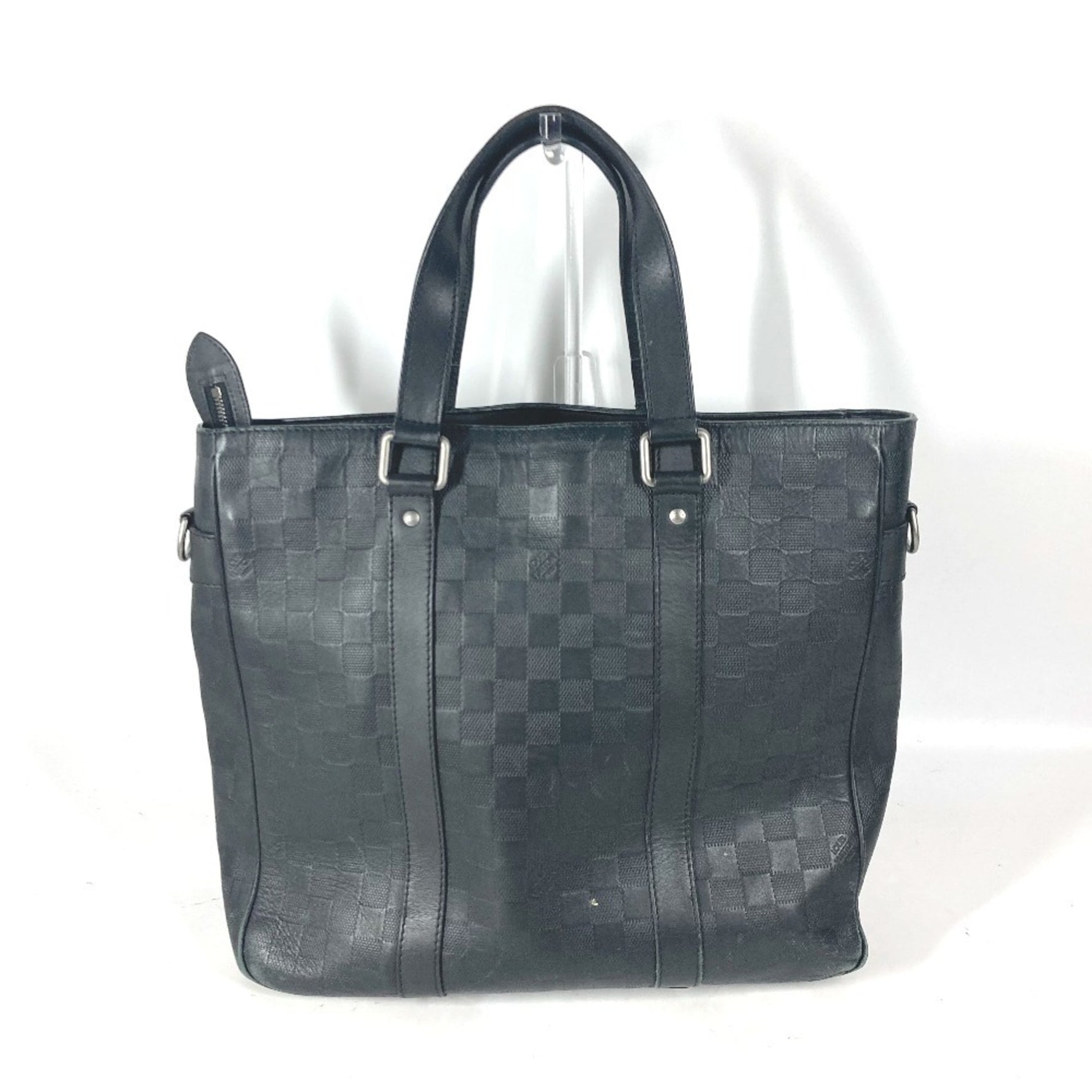 Louis Vuitton Damier Infini Tadao PM Bag Shoulder Crossbody Tote Leather Men's Onyx Black