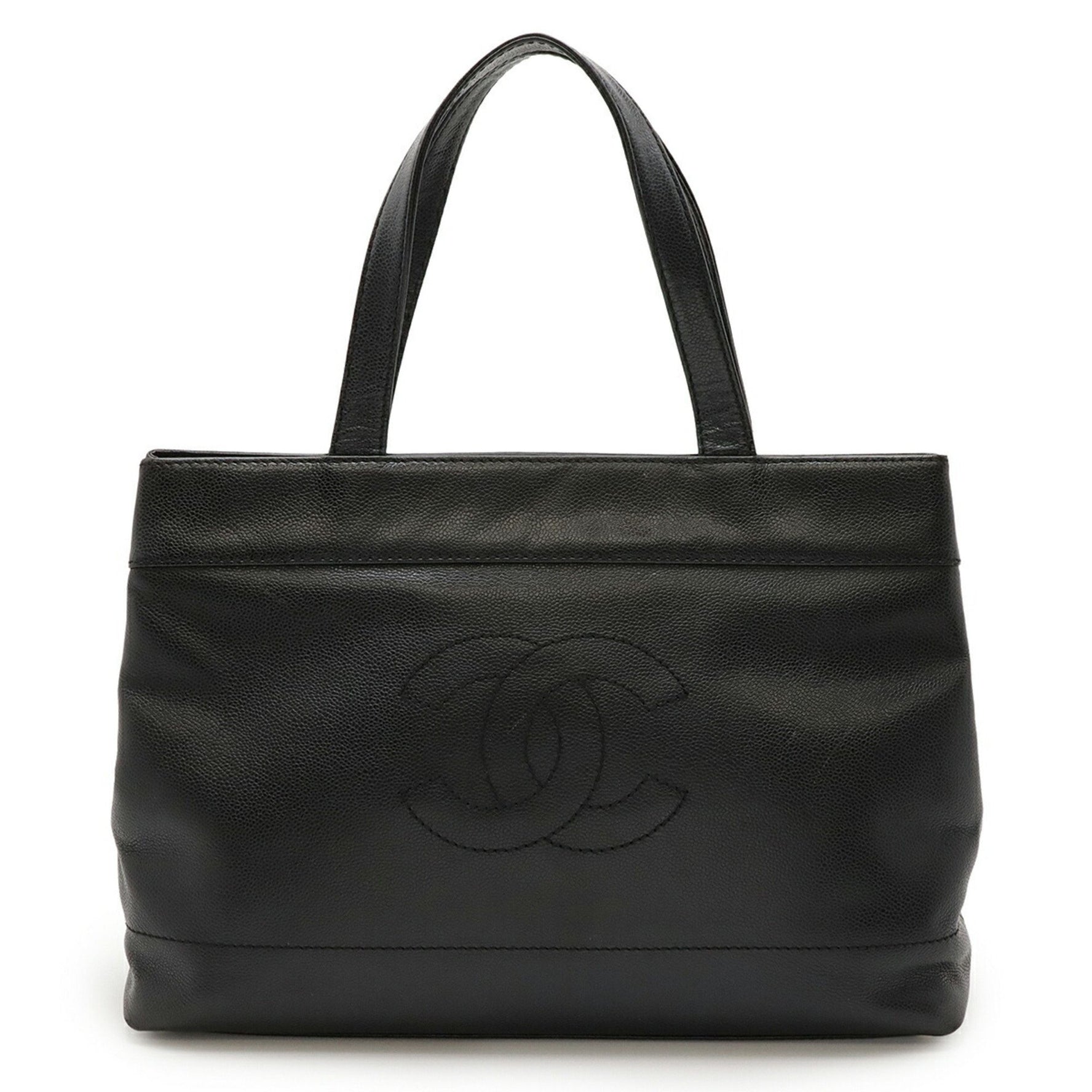 CHANEL Coco Mark Tote Bag Shoulder Caviar Leather