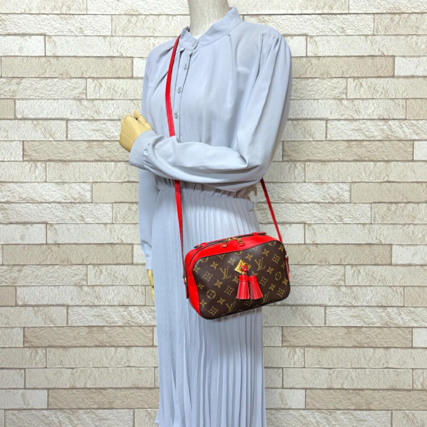 Louis Vuitton Saintonge Monogram Shoulder Bag Canvas M43556 Brown Women's LOUIS VUITTON