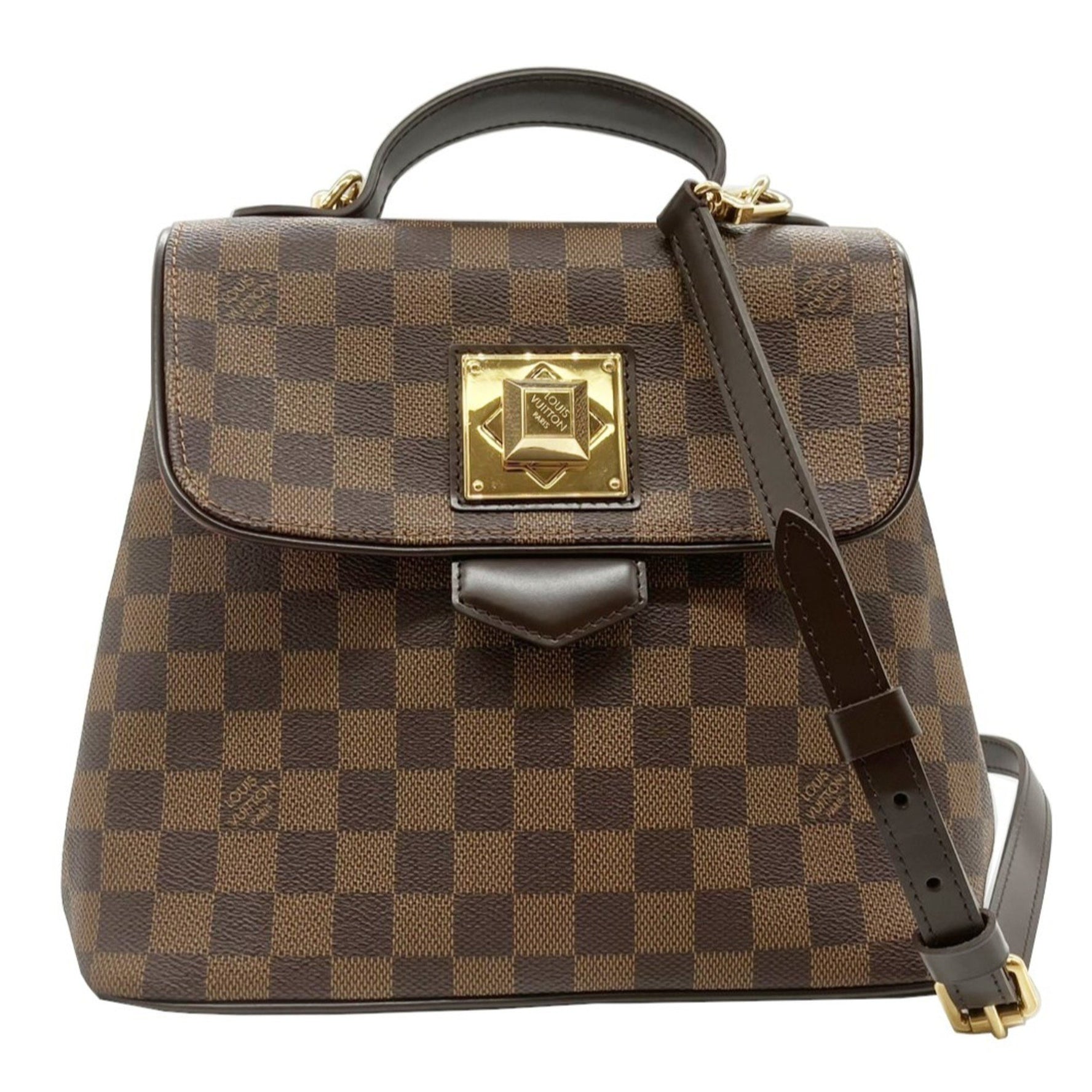 Louis Vuitton Bergamo MM Damier Shoulder Bag Brown