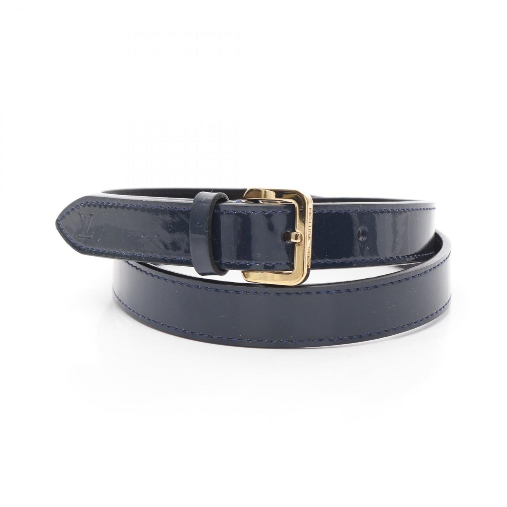 Louis Vuitton Belt Clothing Patent Leather Navy