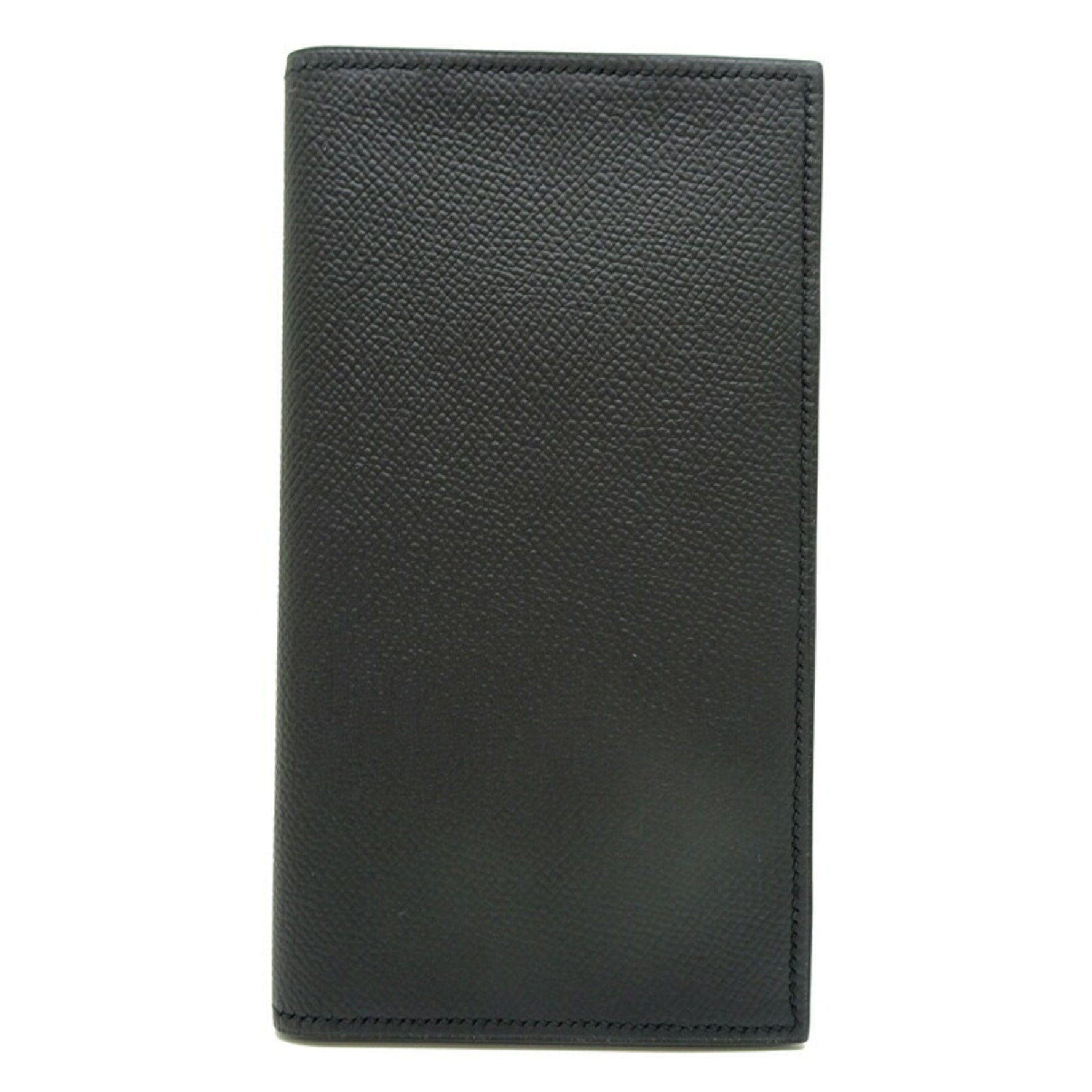 Hermes Hermès MC2 Fleming D Stamp 2019 Women's and Men's Bifold Wallet in Black Epsom Leather