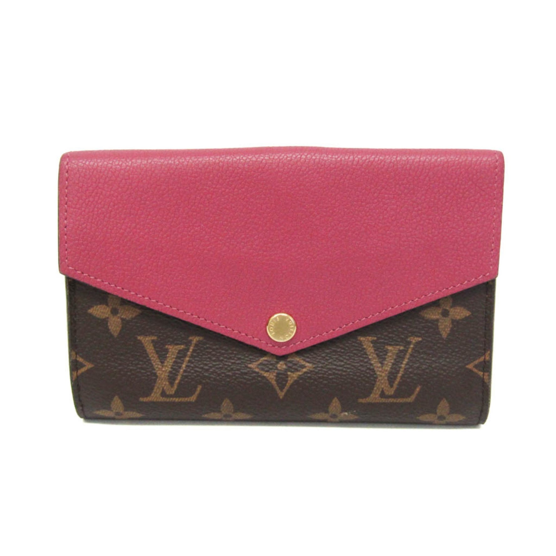 Louis Vuitton Monogram Pallas Compact Wallet M56243 Women's Monogram,Leather Middle Wallet (bi-fold) Brown,Grape