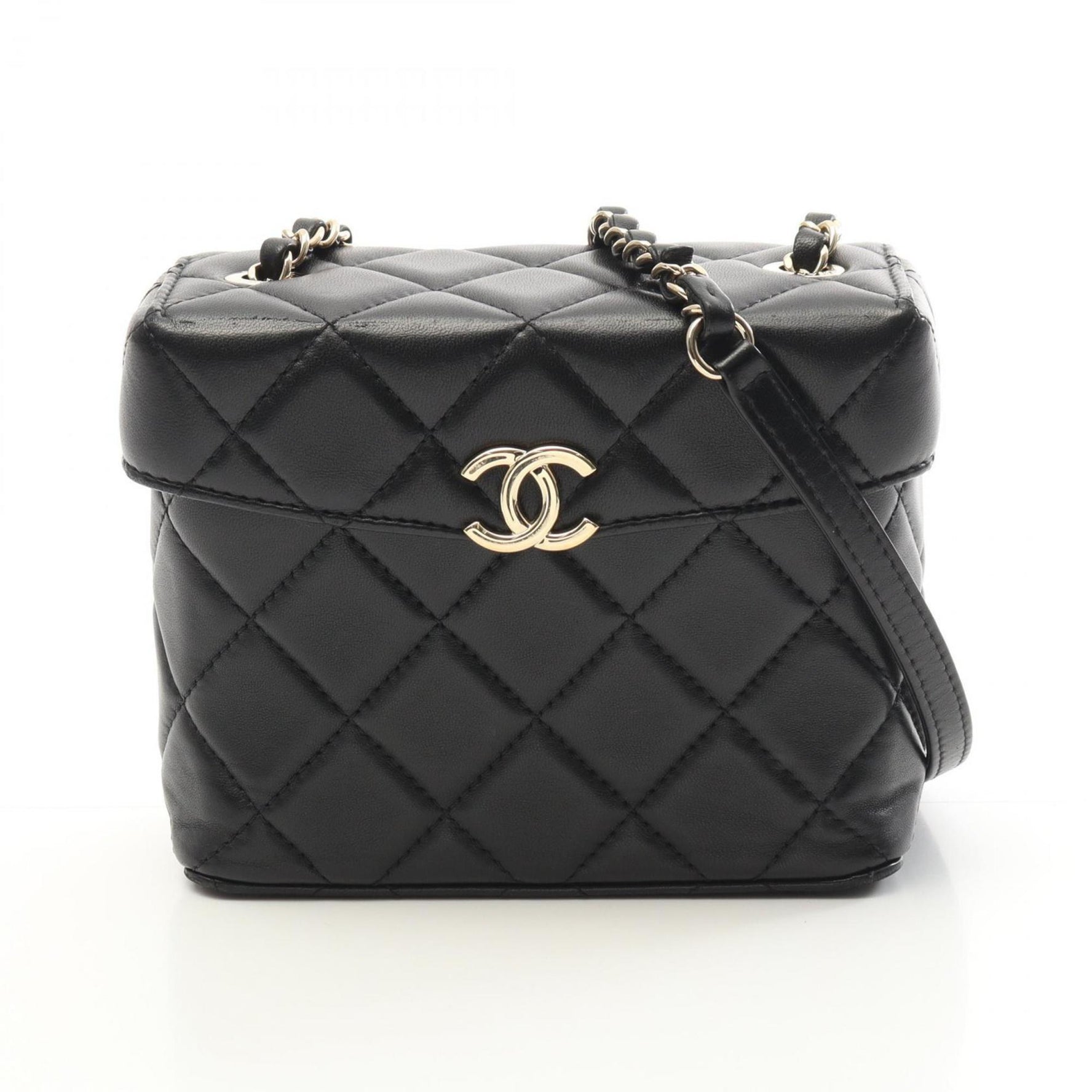 CHANEL Matelasse Small Box Shoulder Bag in Lambskin Leather