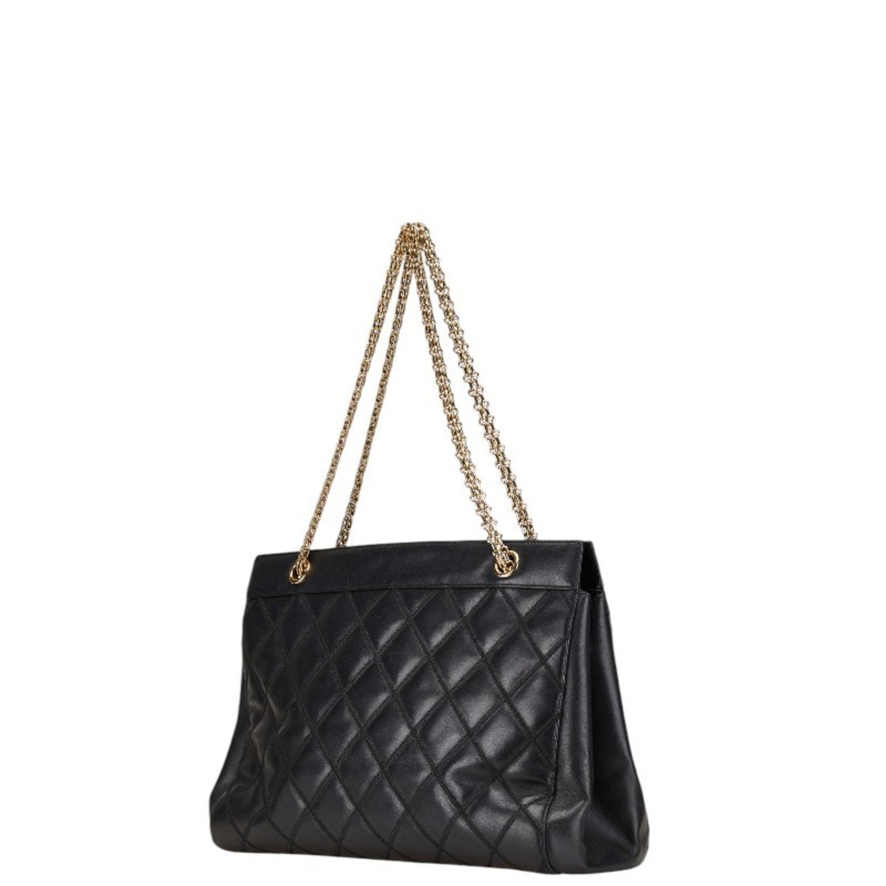 CHANEL Matelasse Coco Mark Chain Shoulder Bag in Lambskin