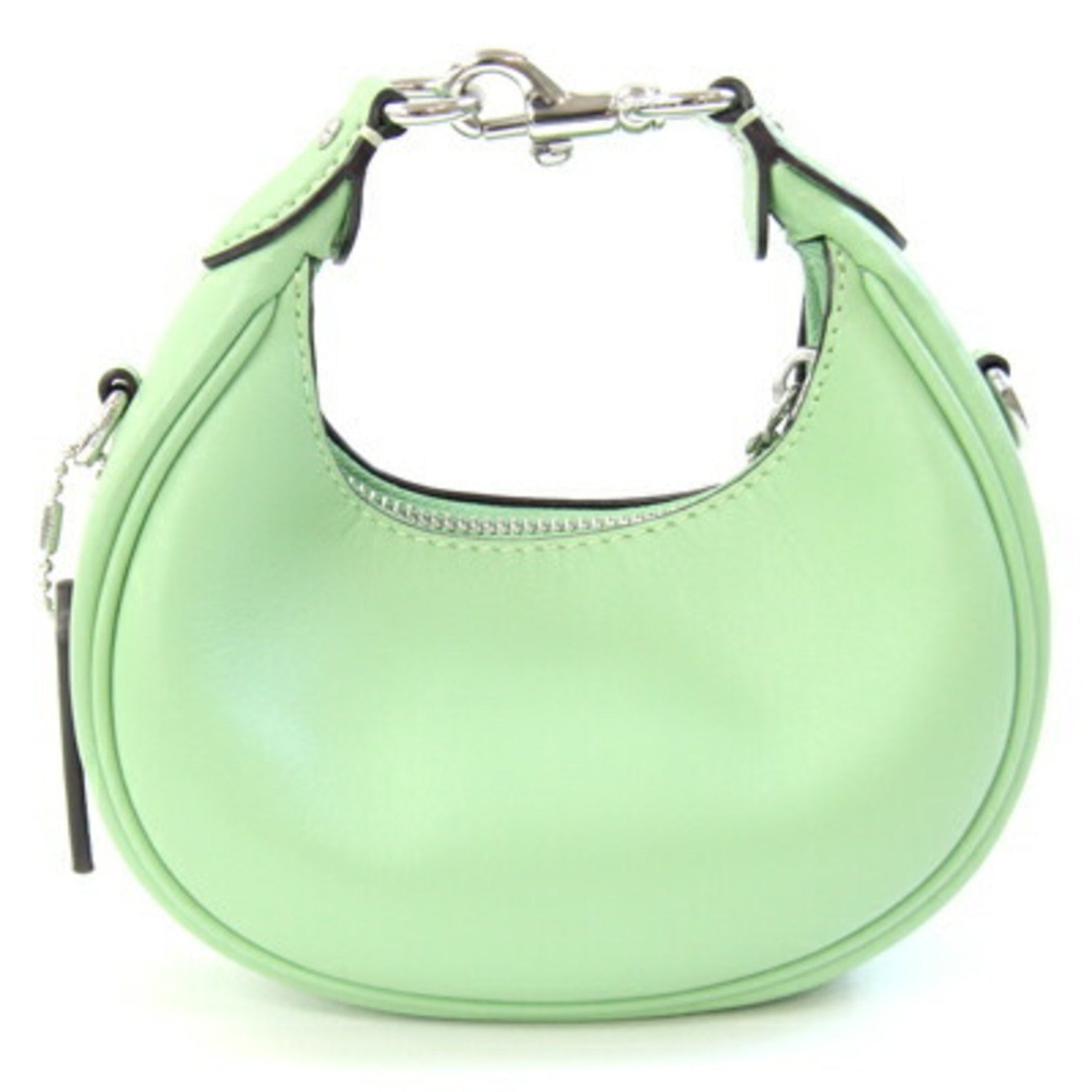 Coach Johnny shoulder bag in light green leather.