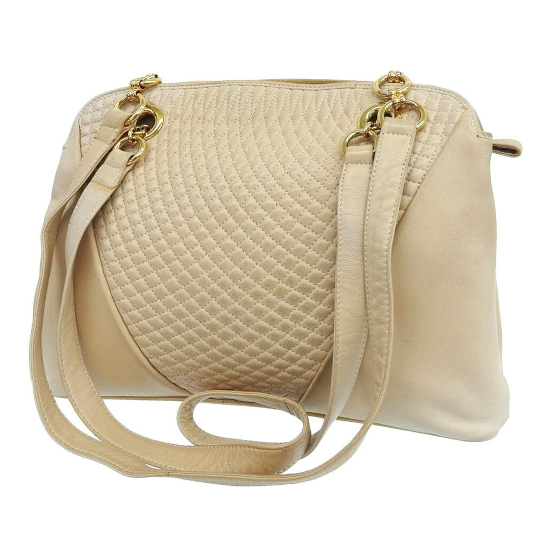 BALLY shoulder bag in beige quilted leather