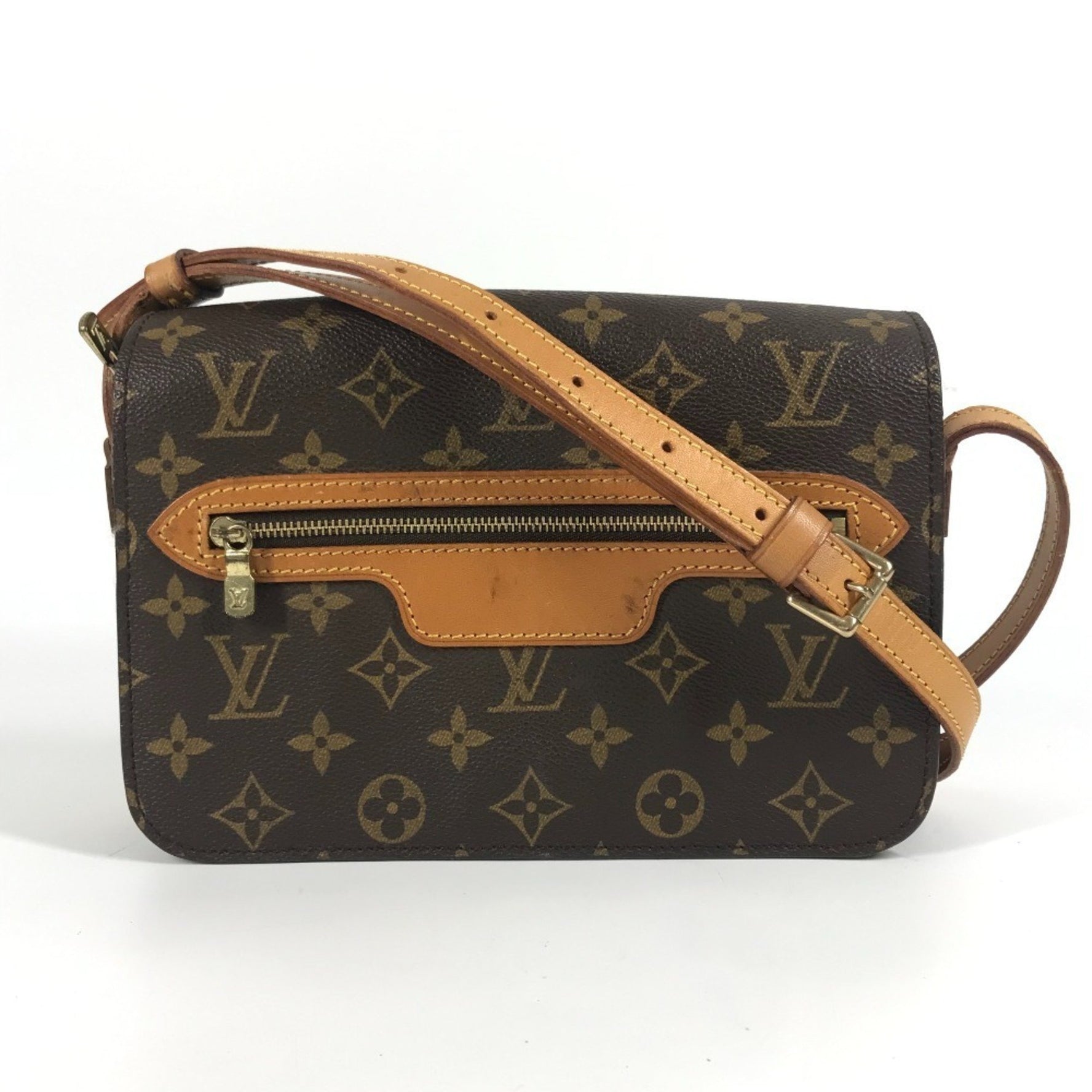 LOUIS VUITTON Monogram Saint-Germain 24 Shoulder Bag, Pochette, Flap, Canvas