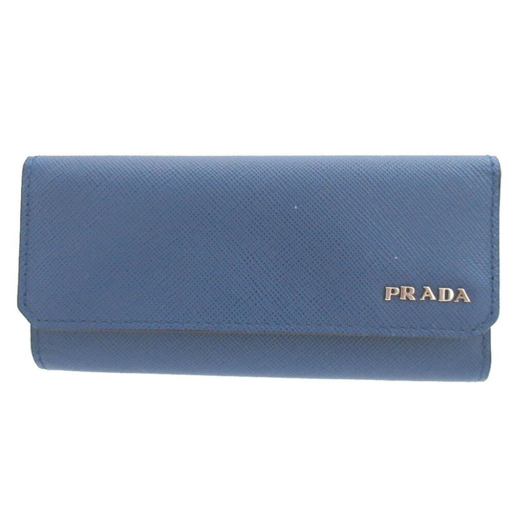 Like new Prada 2M0223 Saffiano leather blue 6-ring key case 1310PRADA