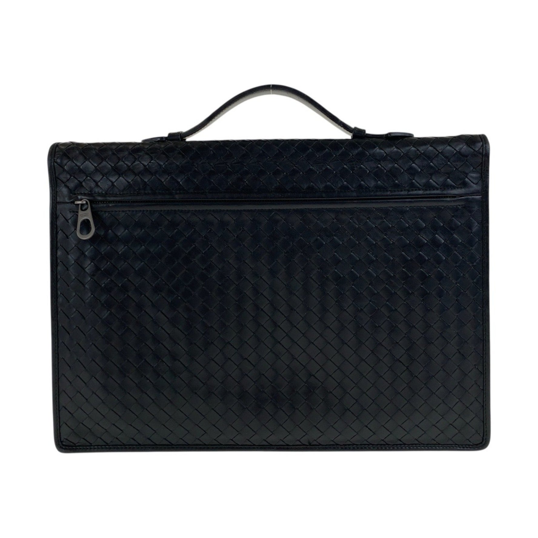 BOTTEGA VENETA Intrecciato leather business bag with gunmetal hardware, briefcase