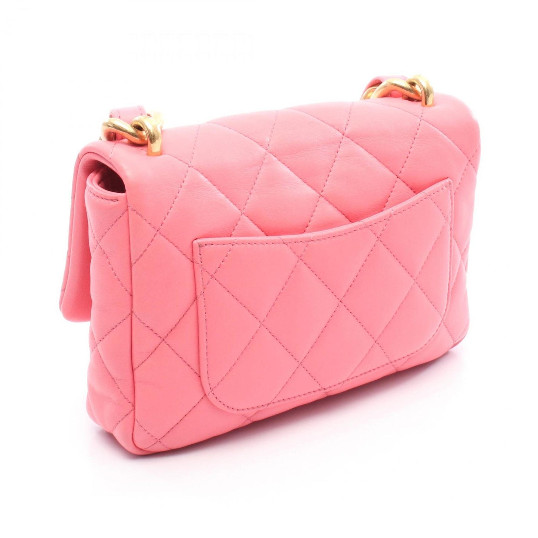 CHANEL Matelasse Shoulder Bag, Leather, Women's, Pink