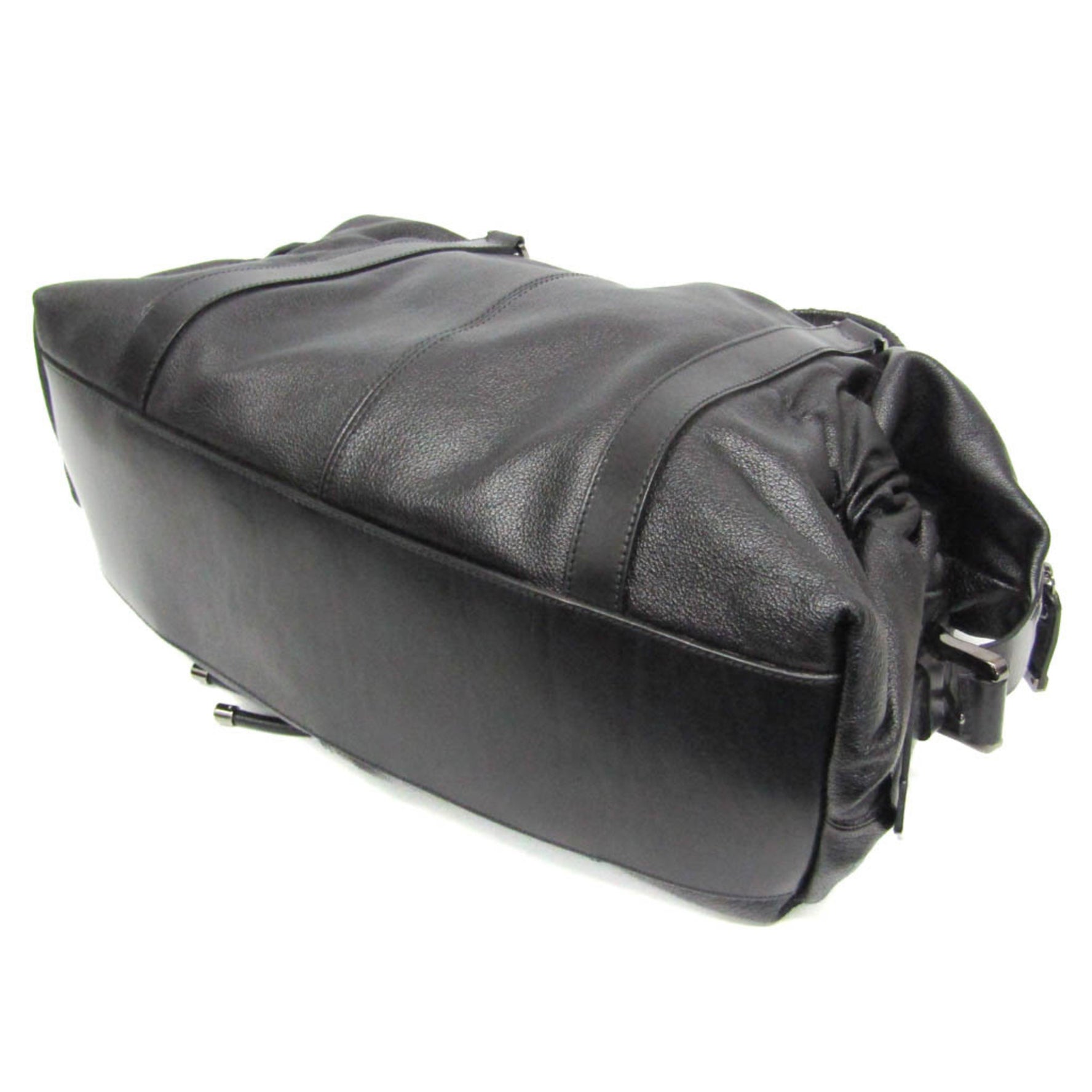 Burberry Men,Women Leather Boston Bag,Shoulder Bag Black