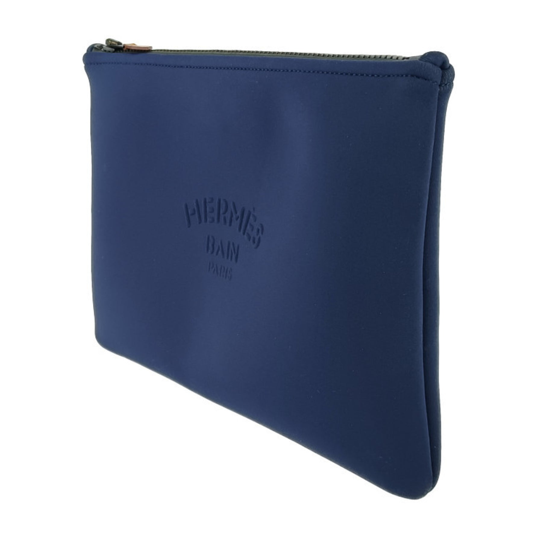 HERMES Truss Flat MM Neoban Pouch 01 Polyamide Elastane Clutch Bag Second