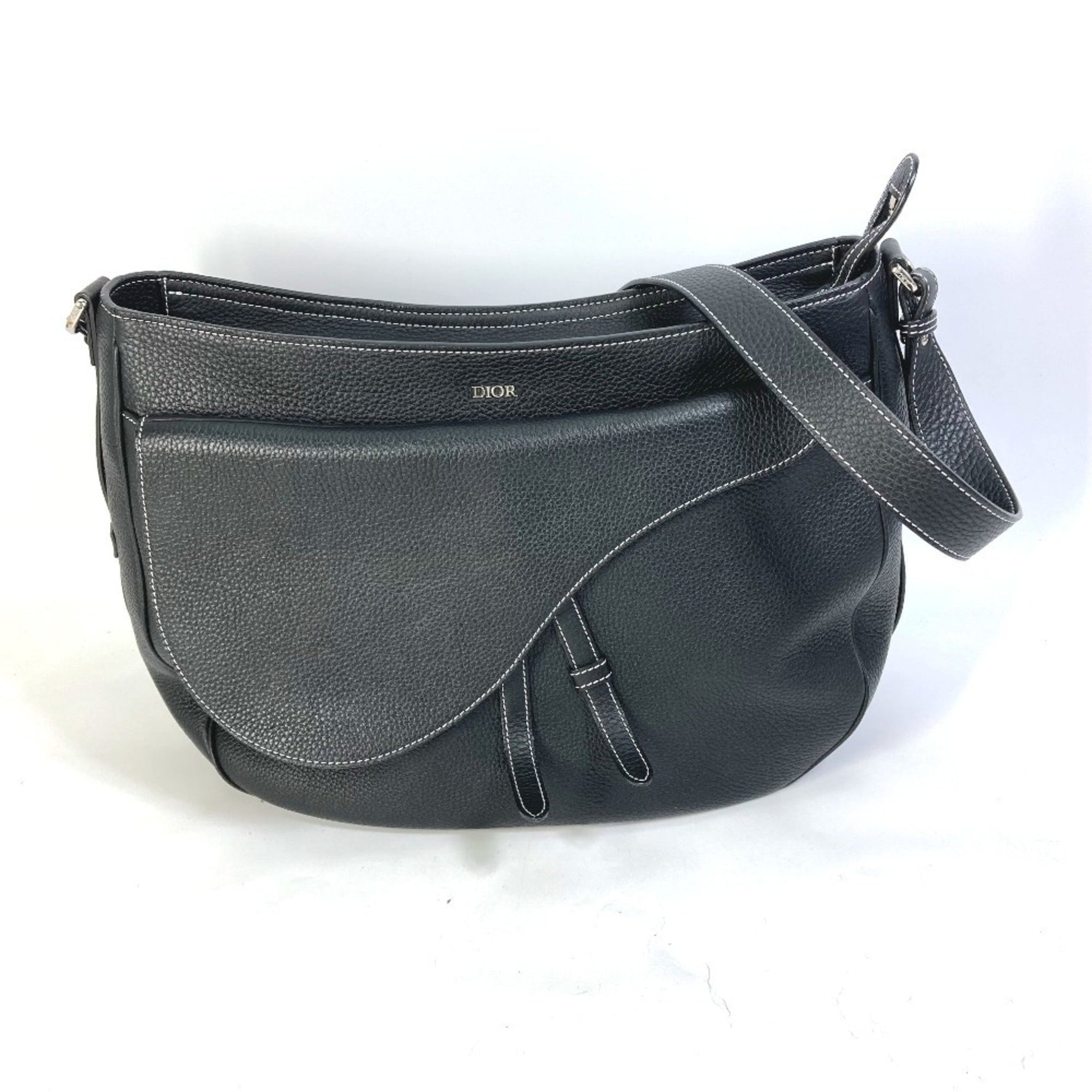 Christian Dior Dior Oblique Saddle Soft Shoulder Bag in Leather