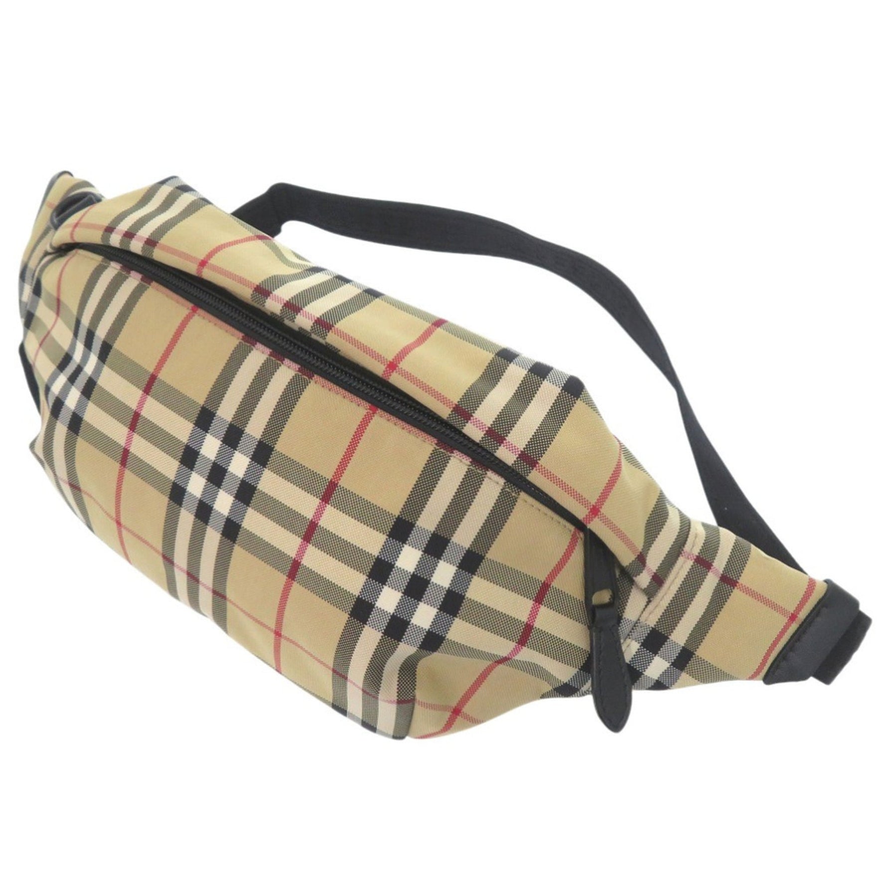 Like new Burberry Nova Check Body Bag Nylon and Calfskin Leather Archive Beige 0741