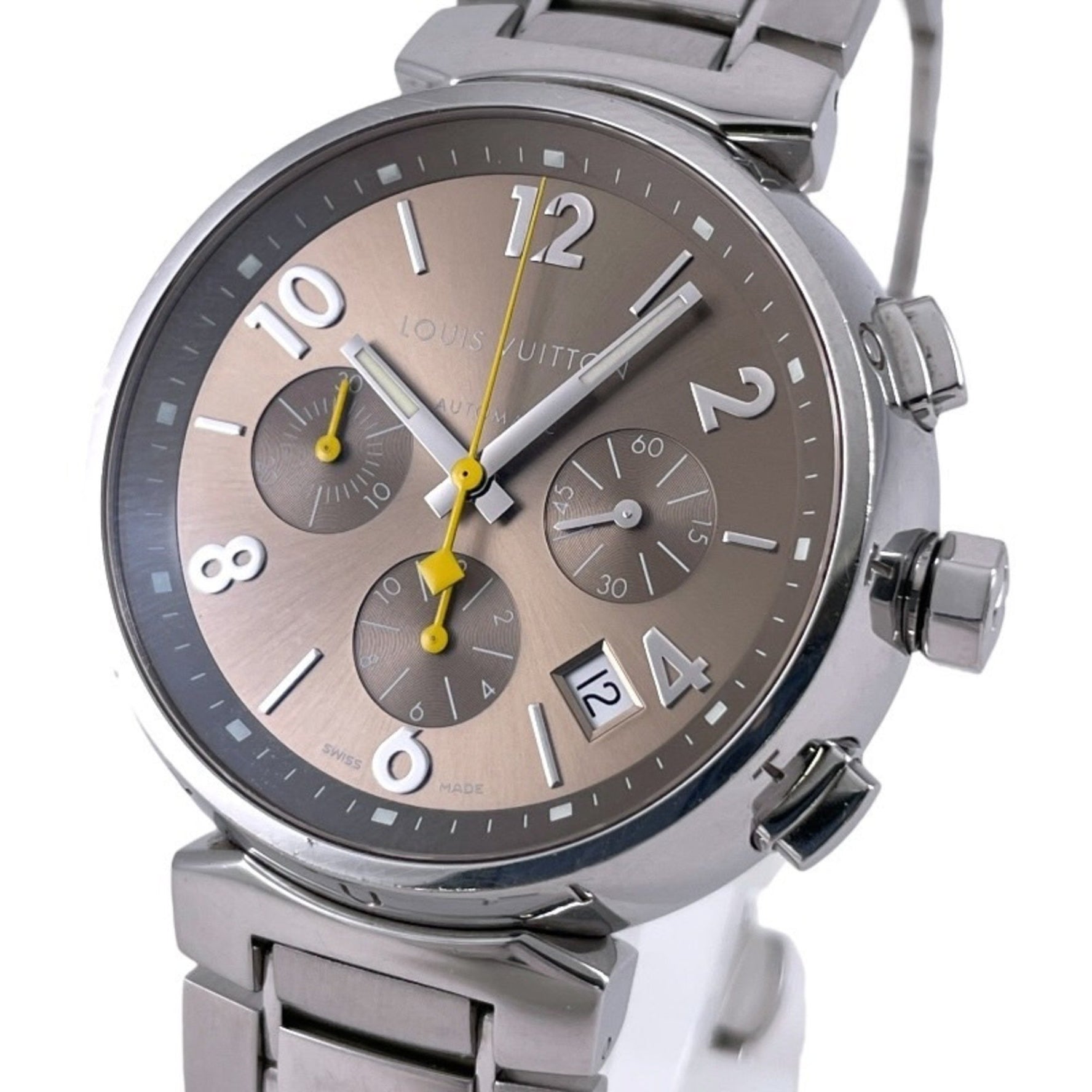 LOUIS VUITTON Tambour Chronograph Q1122 Stainless Steel Men's Automatic Watch