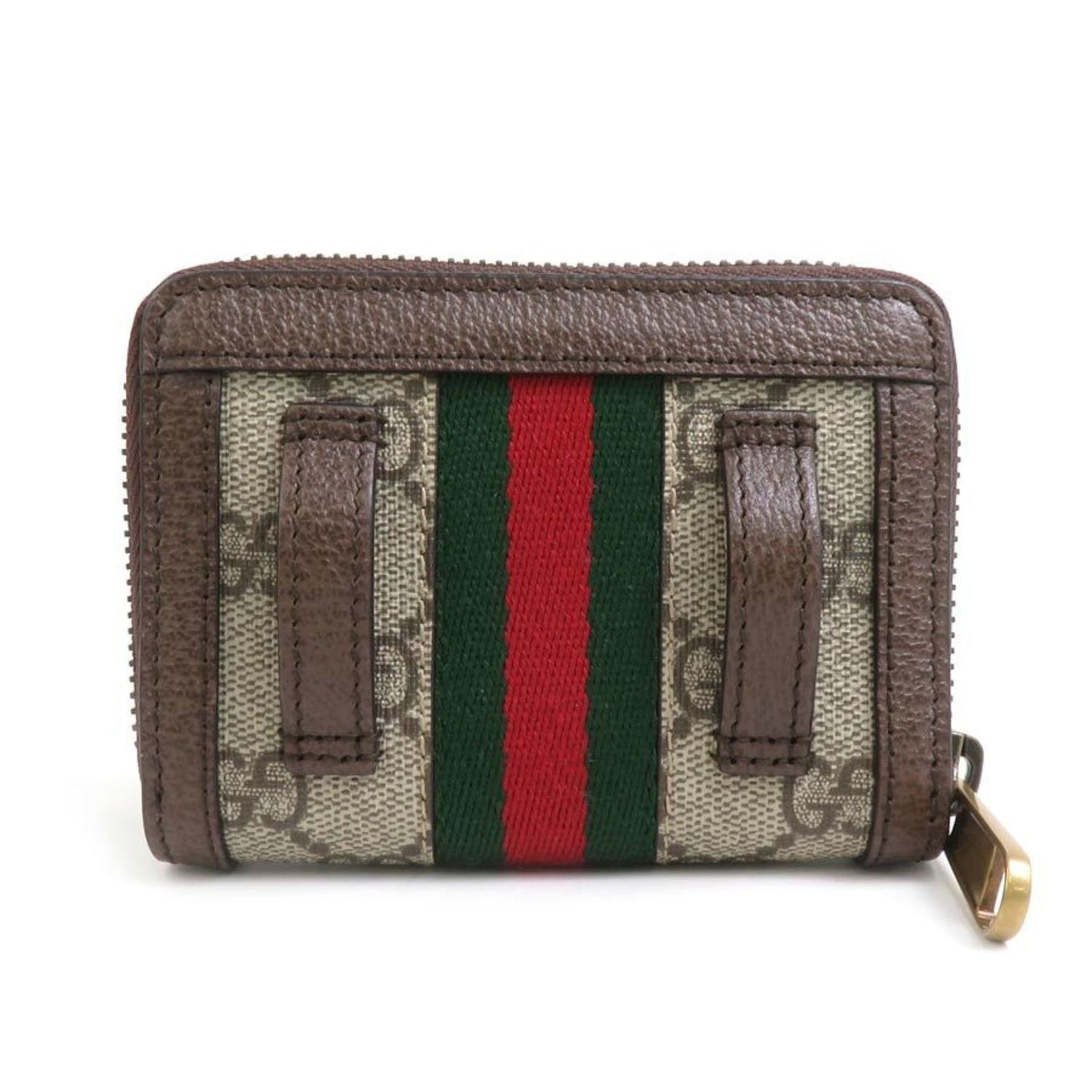 GUCCI Wallet/Coin Case Belt Pouch Ophidia GG Supreme Canvas Metal Brown Gold