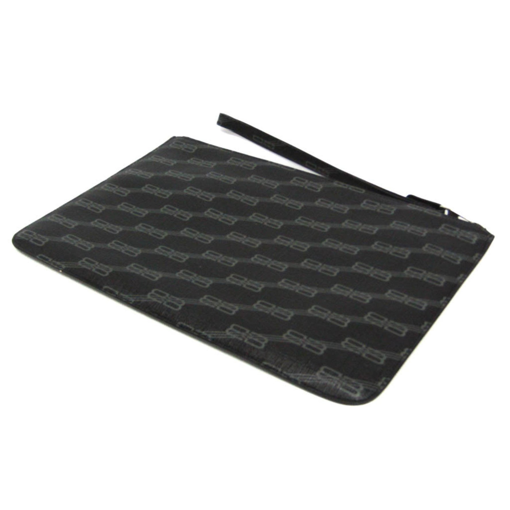 Balenciaga BB Monogram Men,Women PVC Clutch Bag,Pouch Black