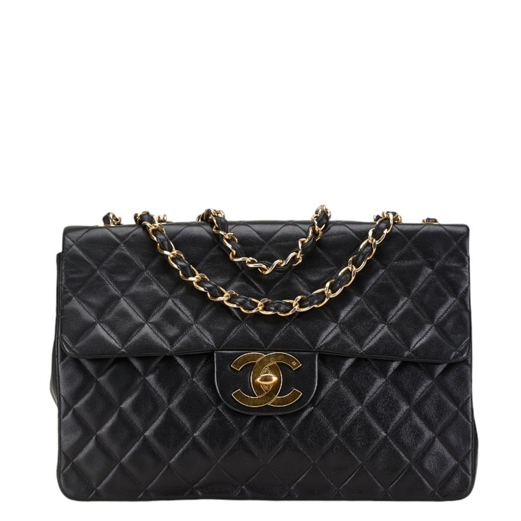 Chanel Matelasse Coco Mark Chain Shoulder Bag Lambskin