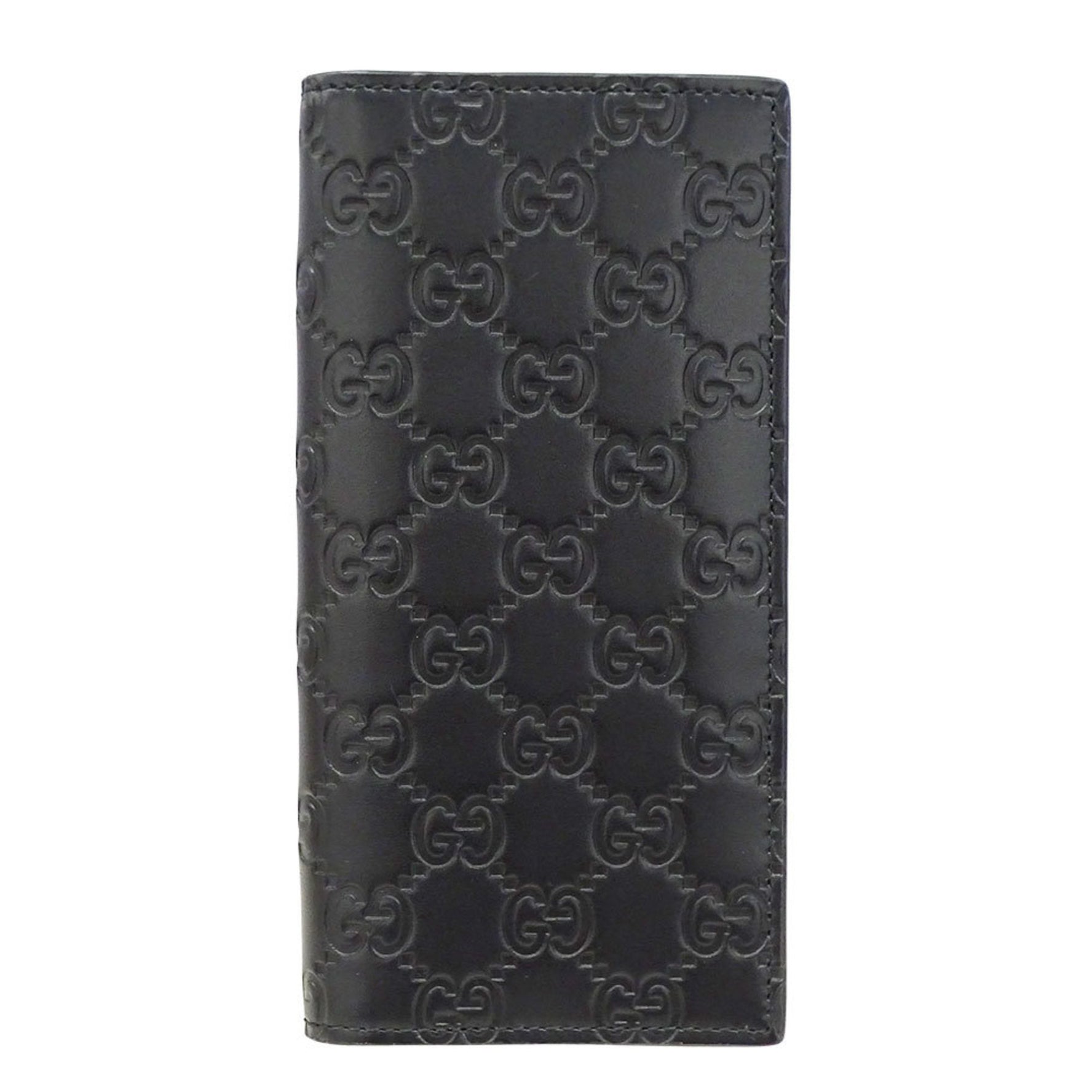 Gucci Men's Long Wallet, Shimmer Leather, Foldable, Logo, Smart, Stylish, No Coin Purse