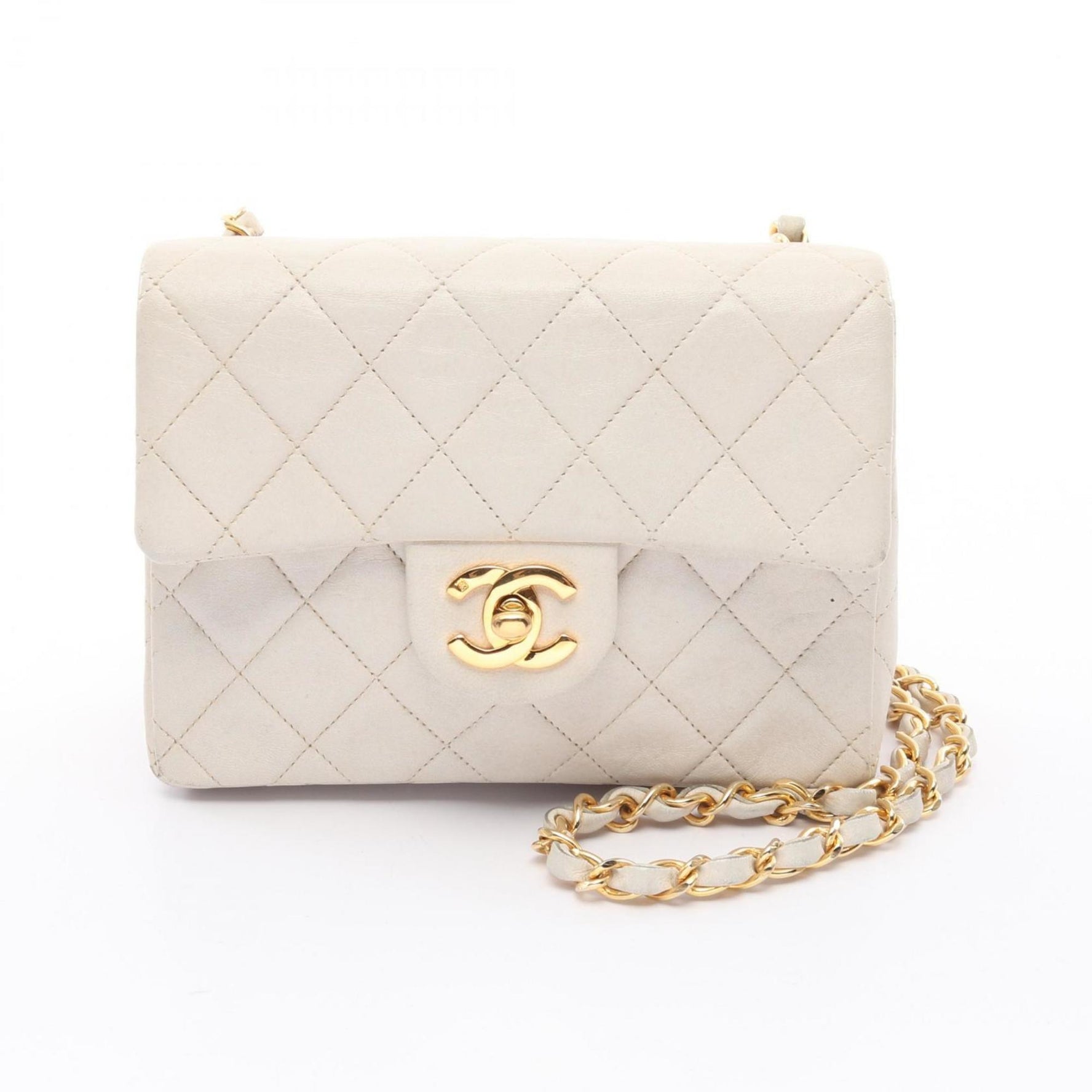 CHANEL Mini Matelasse Shoulder Bag Lambskin (Sheepskin)