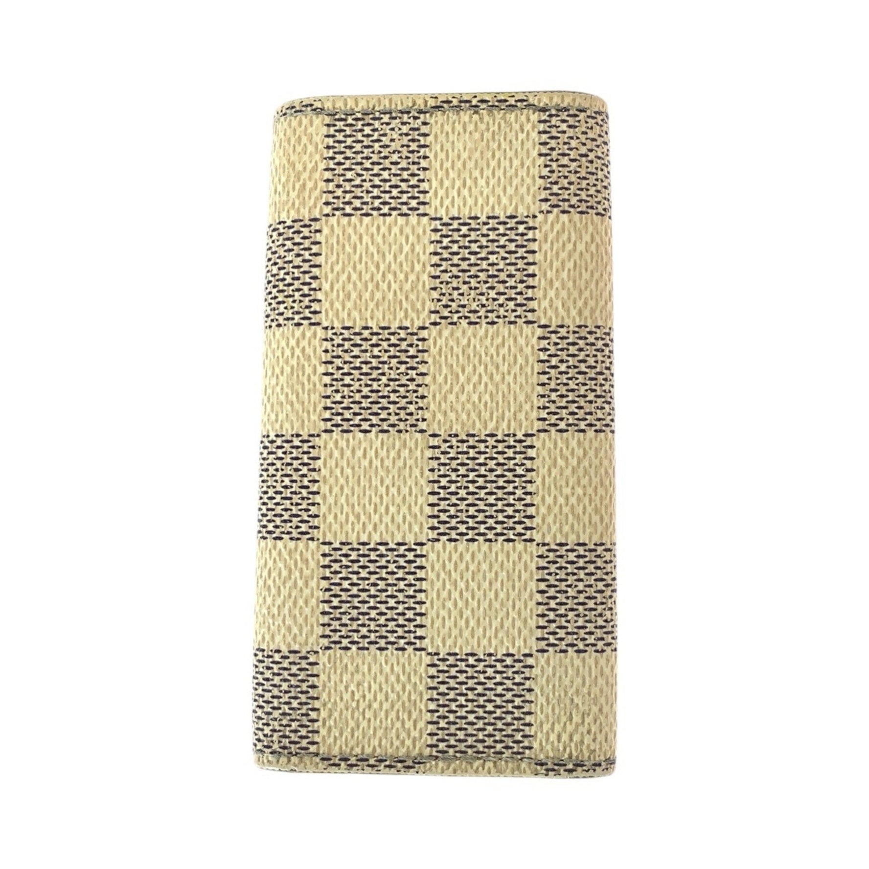 Louis Vuitton Damier Azur Multicle 4 Key Case, White/Grey with Gold Hardware, Case