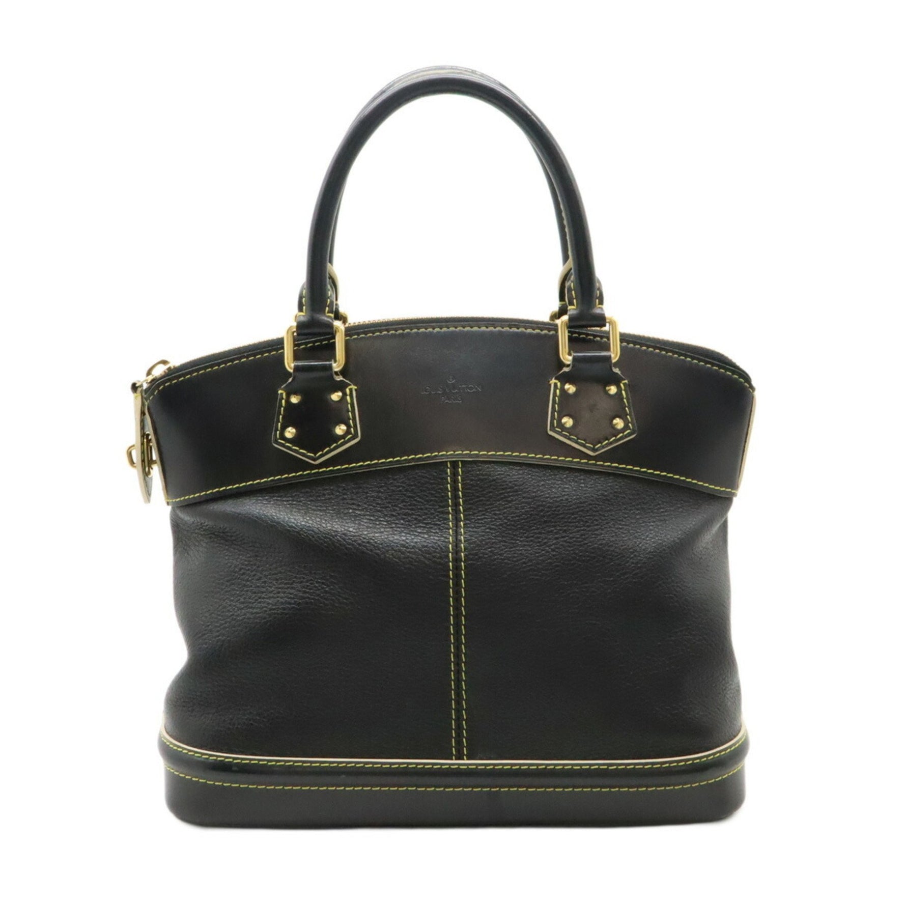 LOUIS VUITTON Louis Vuitton Suhali Lockit PM Handbag Tote Bag Leather Noir Black M91888