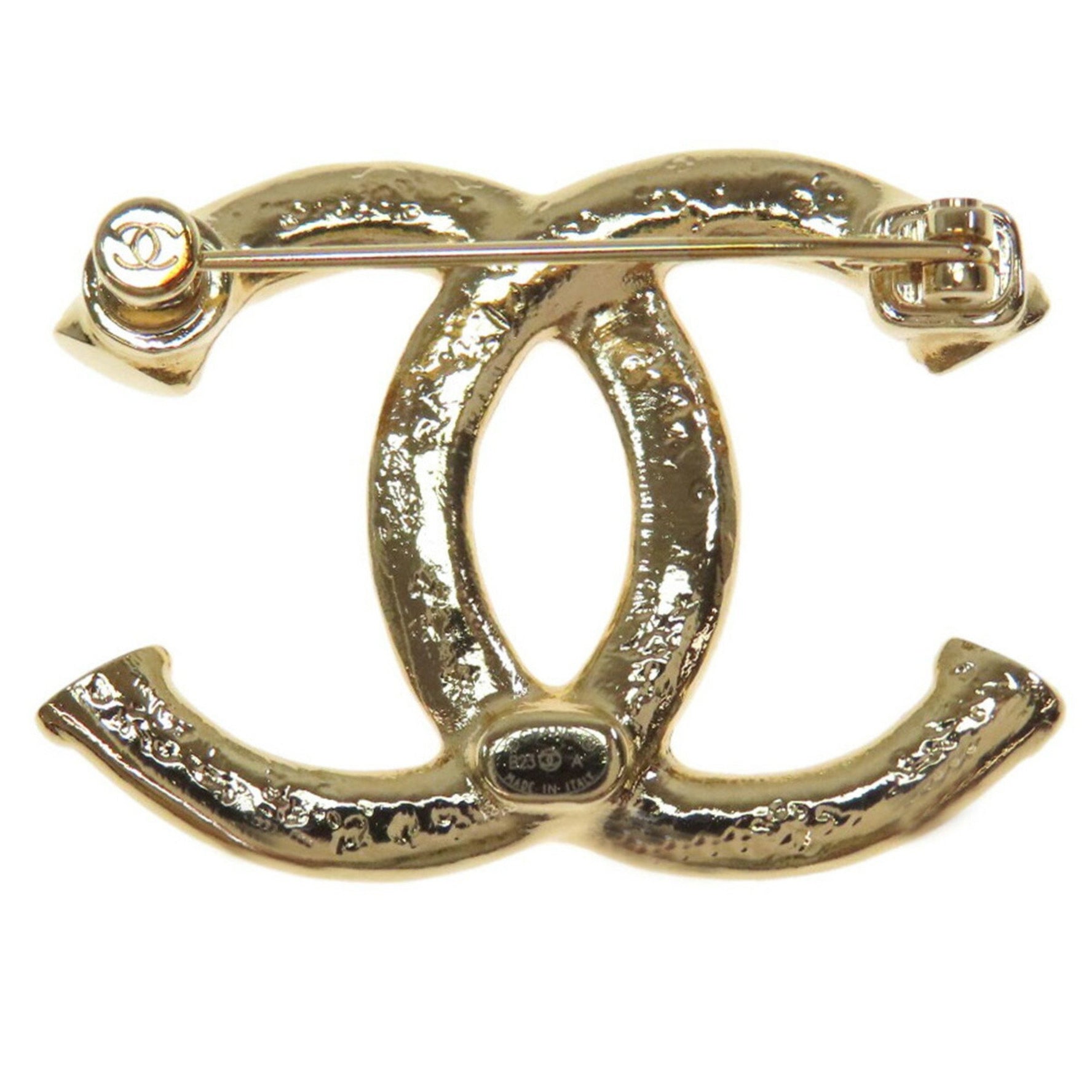 Chanel Tweed Pattern Coco Mark Brooch for Women CHANEL