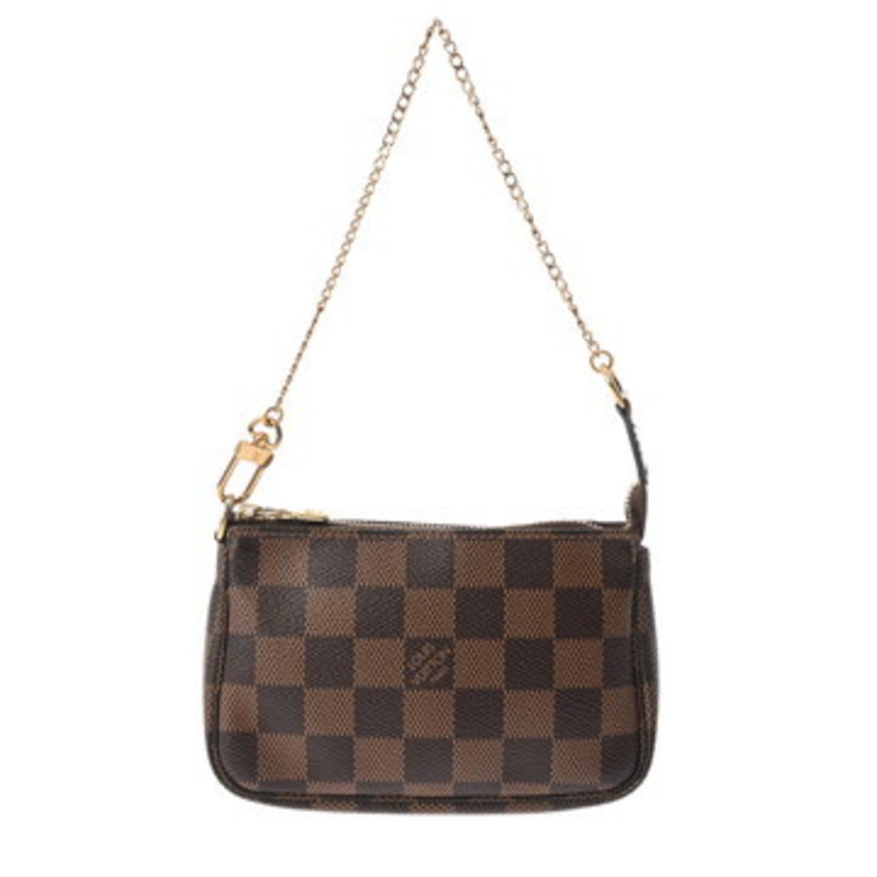 LOUIS VUITTON Damier Mini Pochette Accessoires Canvas Accessory Pouch, AB Rank, Pre-owned, Ginzo