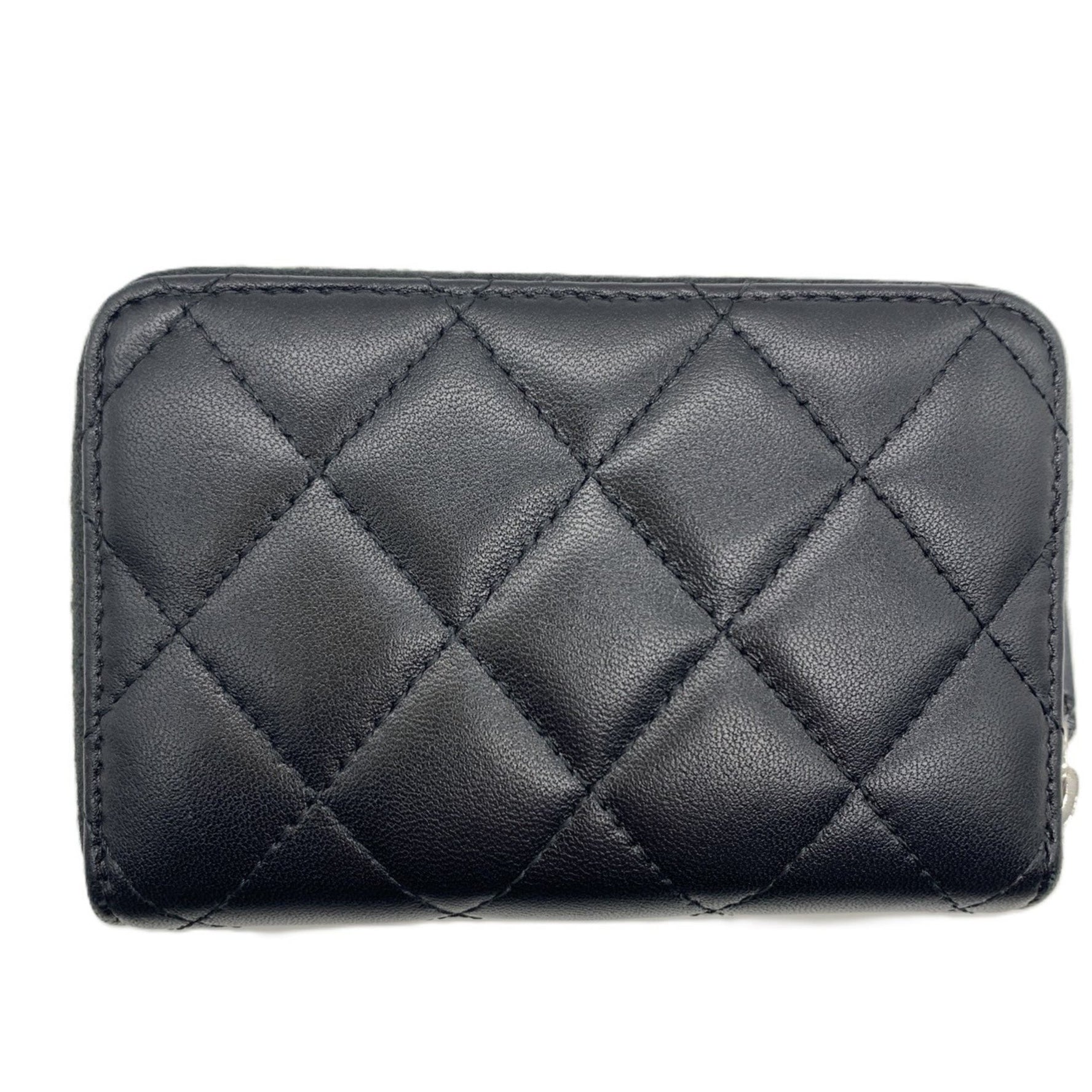 CHANEL Matelasse Wallet/Coin Case Round Lambskin Random Number